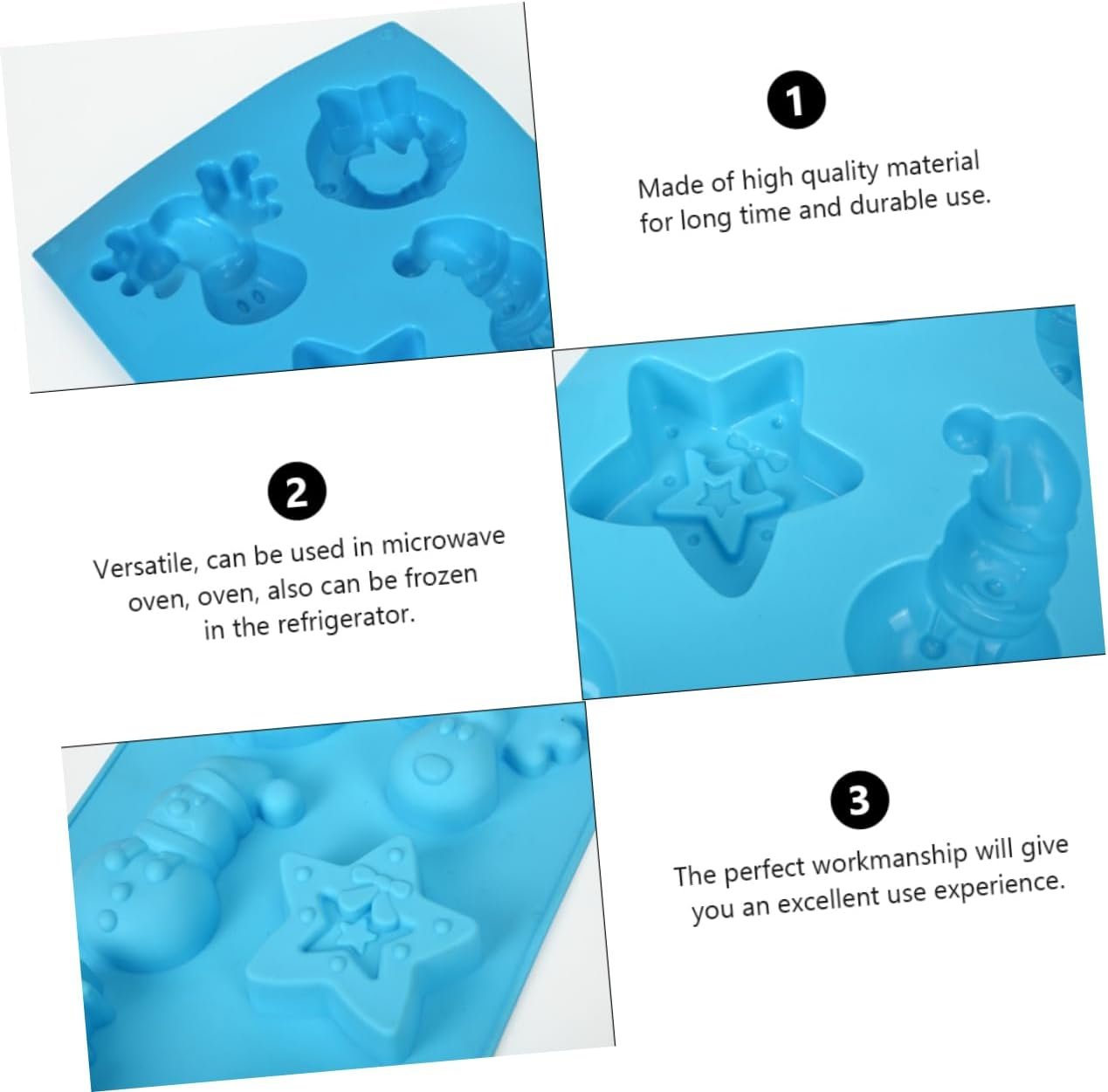 LABRIMP Christmas Tree Cake Mold Silicone Baking Mold Reusable for DIY Baking for Making Festive Celebrations Random