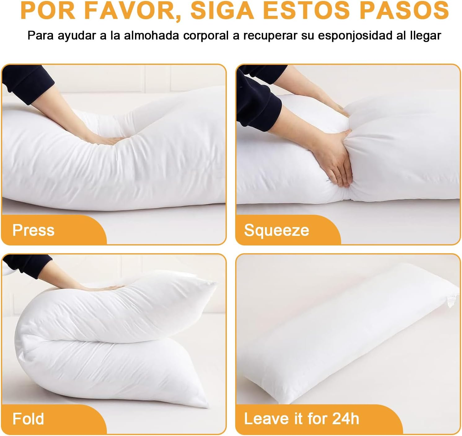 Full Body Pillow, Soft Long Pillow for Sleeping, Body Pillow with Velvet Cover, Full Body Pillow for Adults and Pregnancy with Removable Pillow Cover image number 5