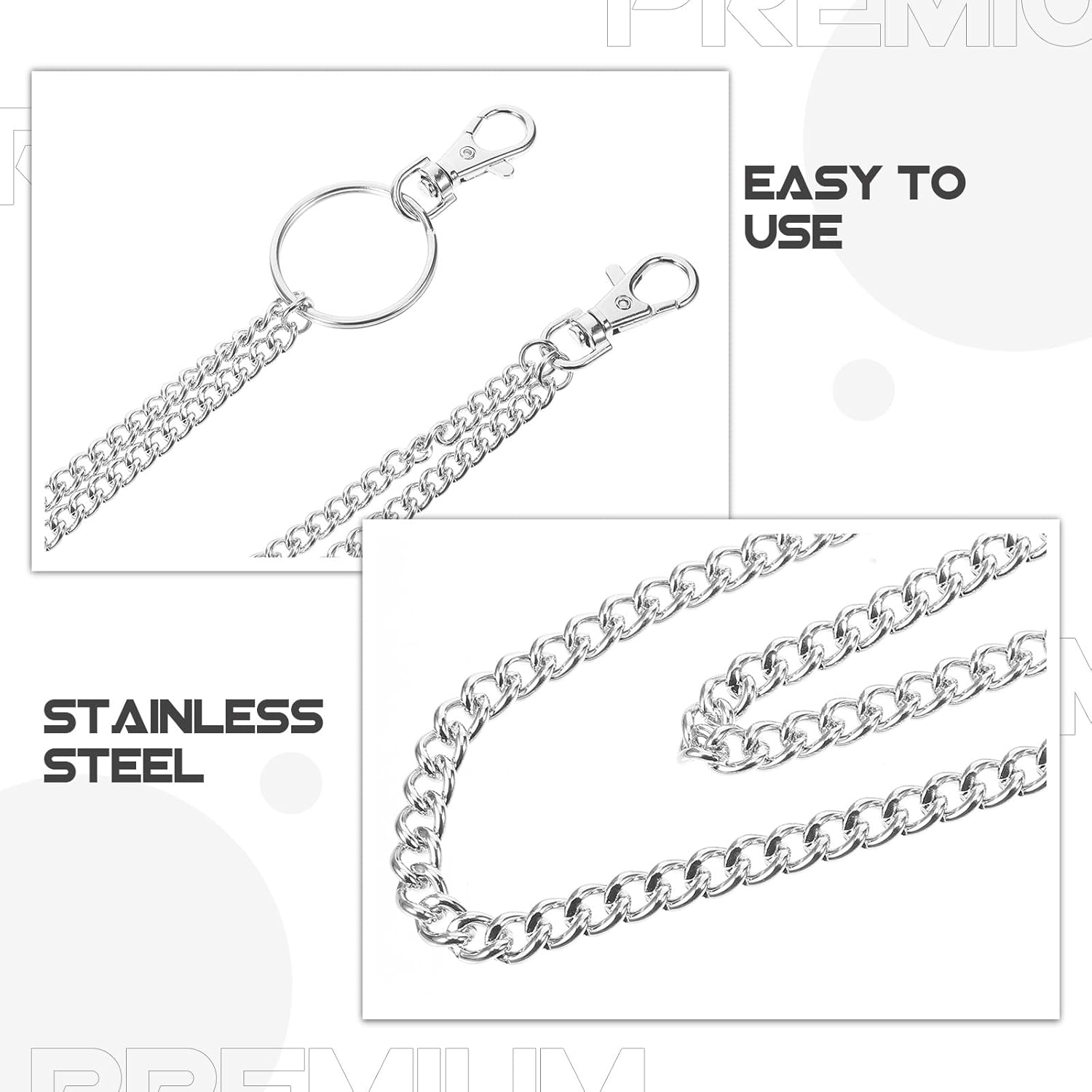 PACKOVE Men&rsquo;S Punk Multi-Layer Decorative Jean Chains Wallet Hanging Chain Pants Belt Accessory for Street Dance and Casual Wear image number 6