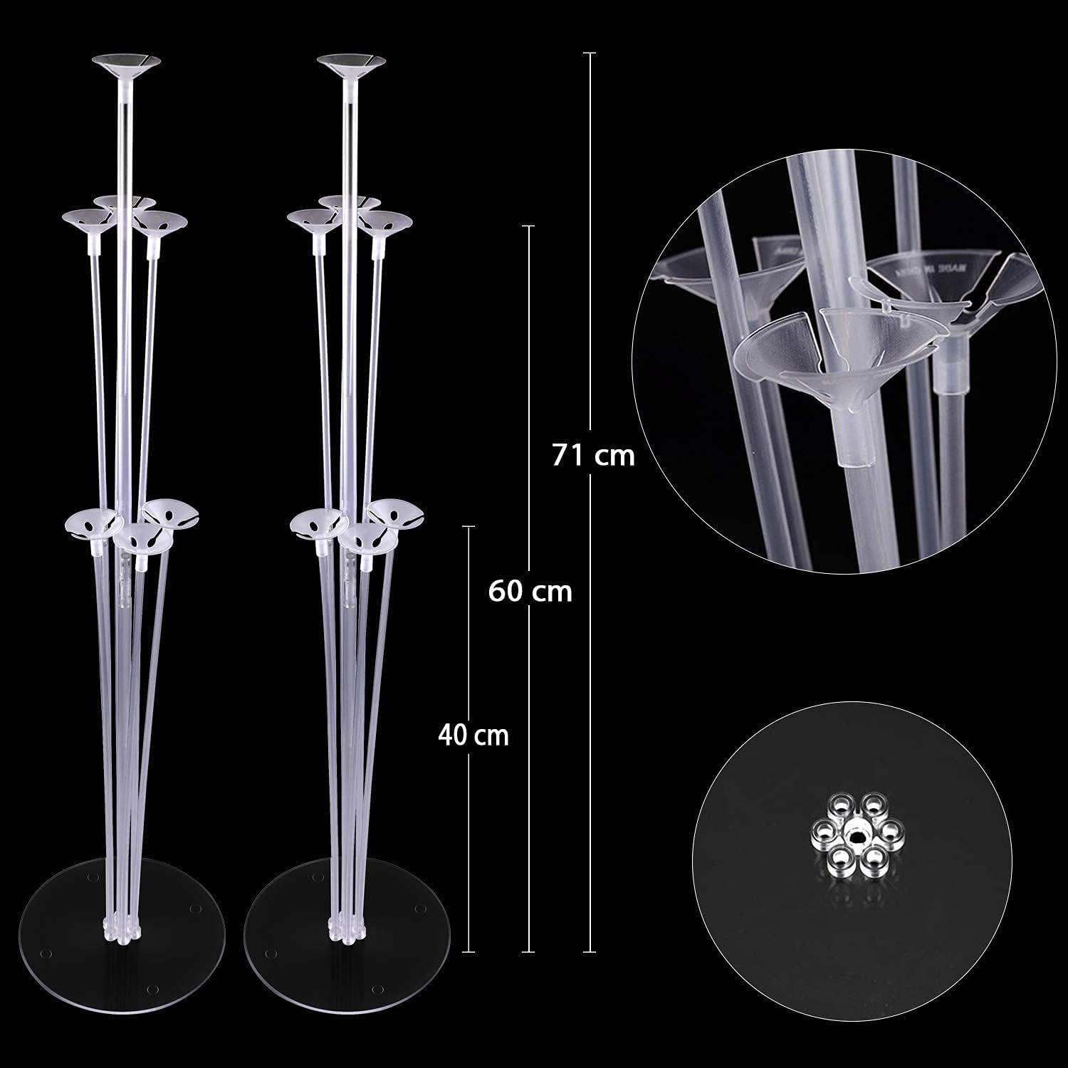 Table Balloon Stand Kit Table Decorations Balloons Tree Stand Base Party Table Desktop for Birthday, Baby Shower, Wedding, Graduation, Party Decorations - 4 Set