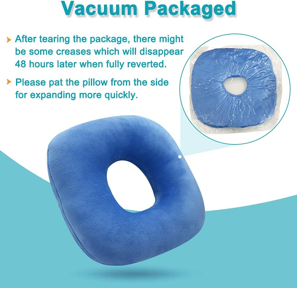 Ear Piercing Pillow for Side Sleepers Ear Pillows with Holes for Ear Pain Earring Donut CNH Pillow for Pressure Sores Relief Ear Guard Protection Cushions for Sleeping image number 2