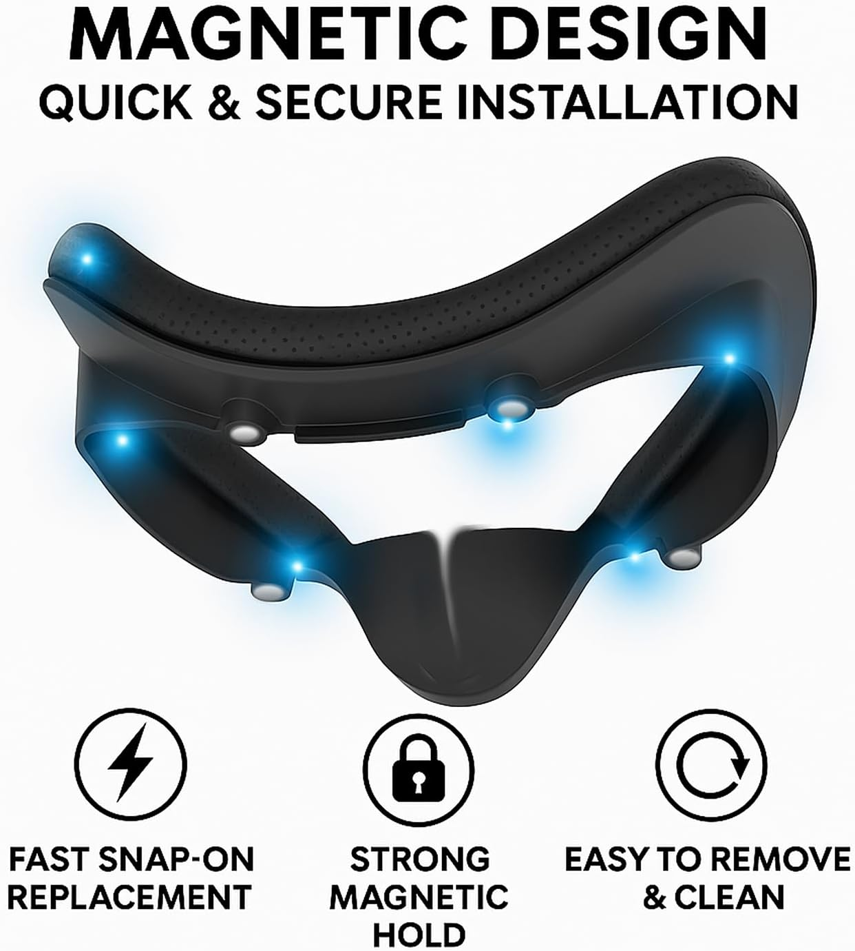 Facial Interface & Foam Pad Kit Compatible with Valve Index &ndash; Replacement Face Cover with Soft Cushions and Bracket image number 4