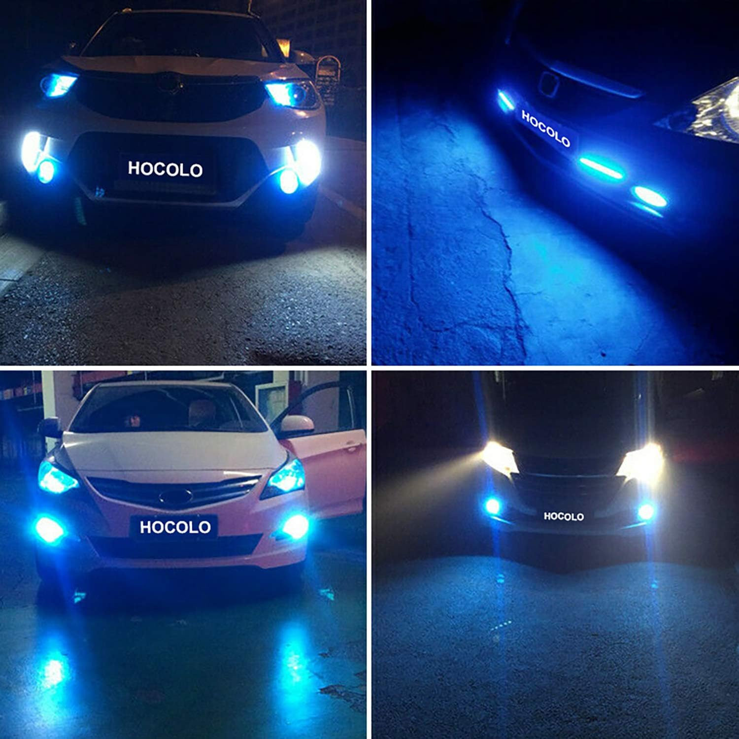 HOCOLO 2X F2 5202 H16 PS24W 8000K Car LED Fog Lights Replace Halogen Bulbs,3570 Csp-Chips 80W 8000Lm,Bright IP68 Waterproof Vehicle Lamp Accessories Exterior Automotive (Ice Blue, 5202/H16/PS24W) image number 4