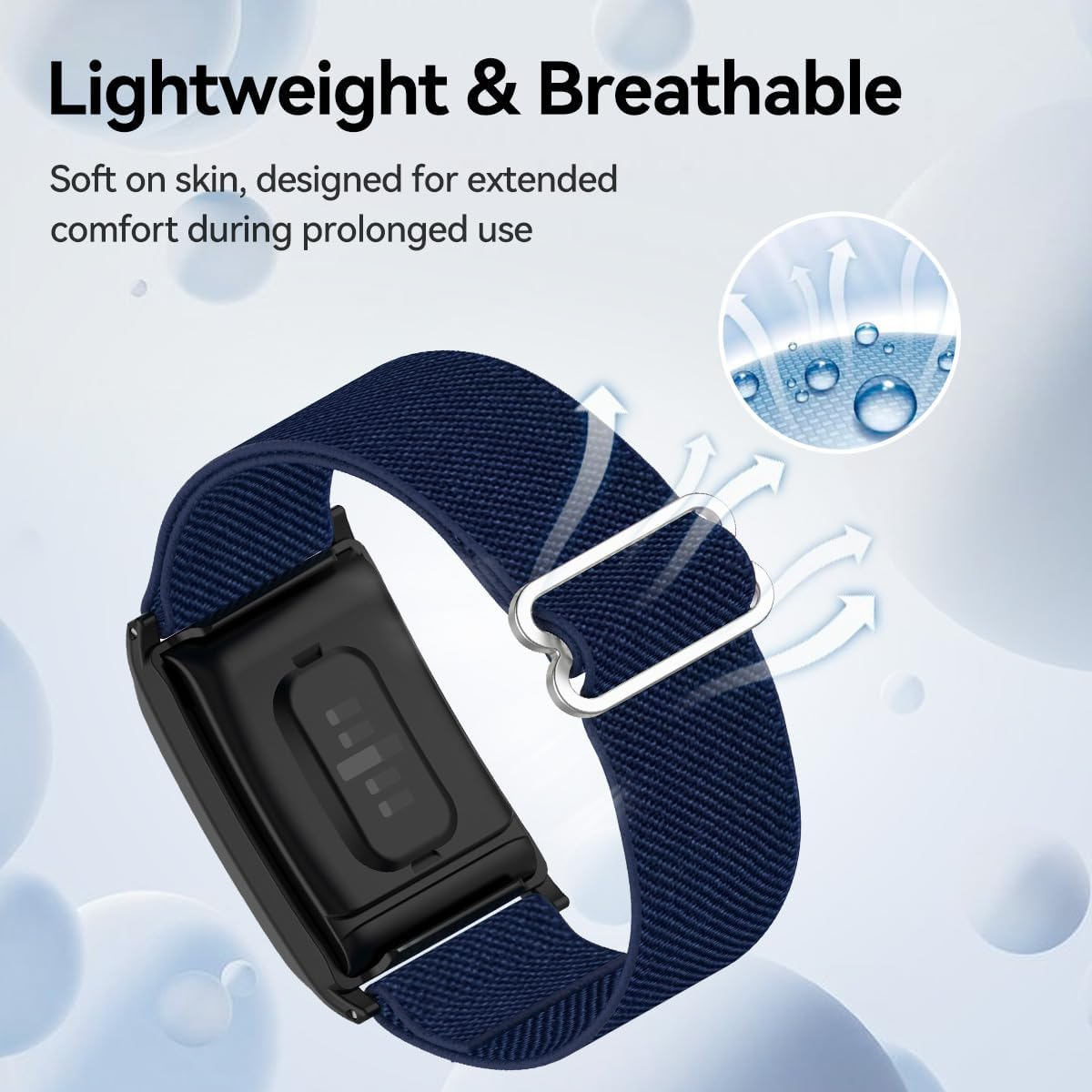 3 Pack Stretchy Wristbands for Whoop 5.0/4.0/3.0 Straps, Adjustable Soft Sport Nylon Elastic Braided Bands for Whoop Wearable Health, Fitness& Activity Tracker image number 3