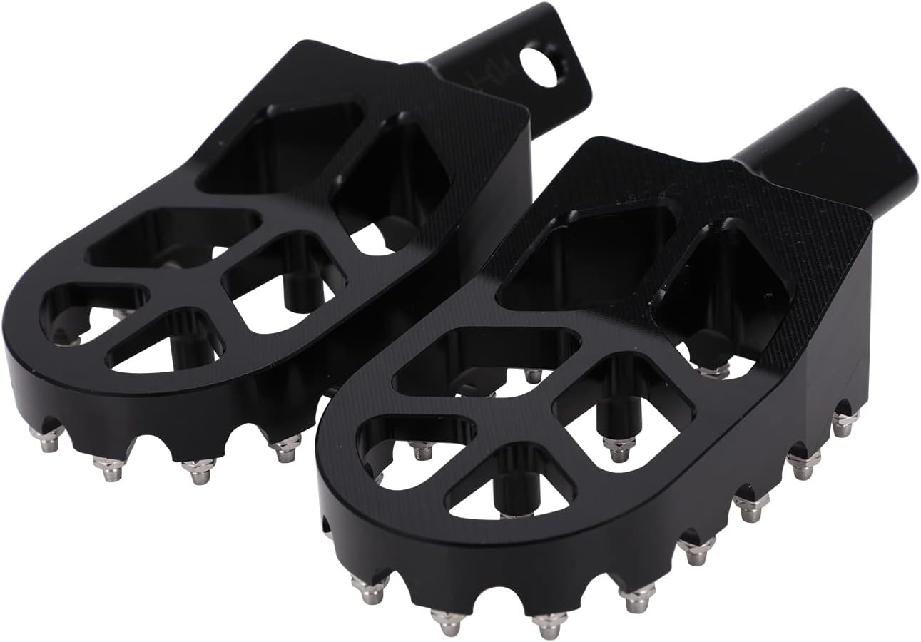 JFG RACING Motorcycle Footpegs Foot Pegs Pedals Rests CNC for KLR 650 KLR650 1987-2018 2021-2024 Black image number 4
