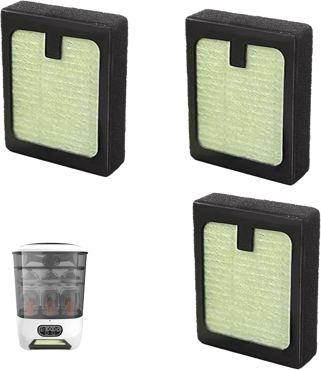 6 PCS HEPA Filter Replacement Compatible with Baby Brezza Bottle Dryer Advanced and Baby Brezza Bottle Washer Pro image number 5