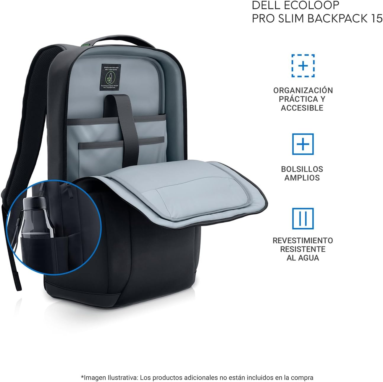 Dell CP5724S Ecoloop Pro Slim 15 Backpack, Black