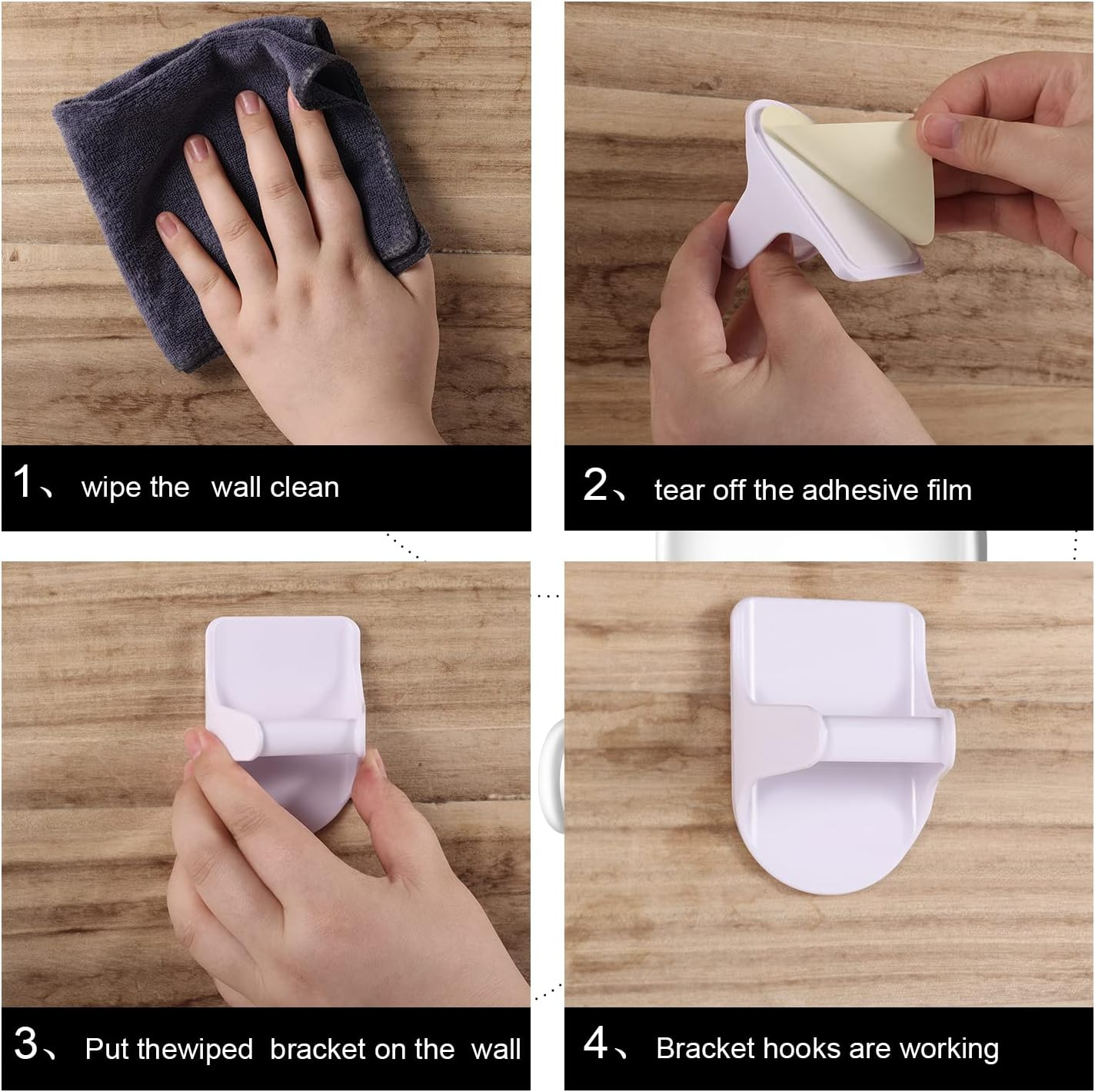 LUTER 8Pcs Spray Bottle Hooks for Cabinet, Adhesive Spray Bottle Hanger Hooks Wall Mount Spray Can Holder for Storage Rack Cabinet Kitchen Extra Storage Space Organizer Hanger image number 3