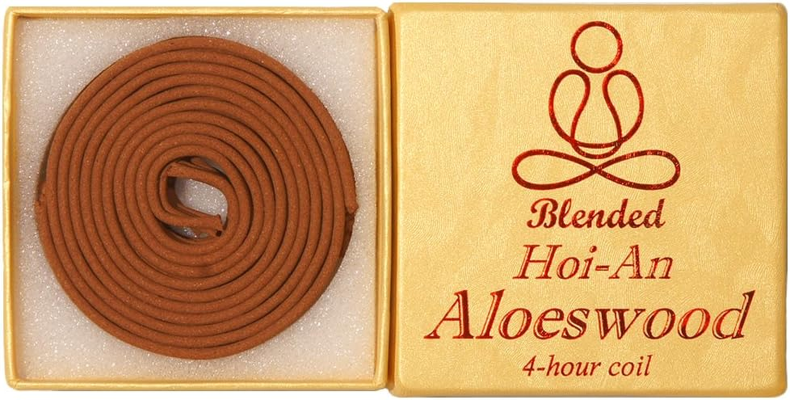 Blended Hoi-An Aloeswood-12 Pieces 4-Hour Coil-100% Natural-Ghc152T