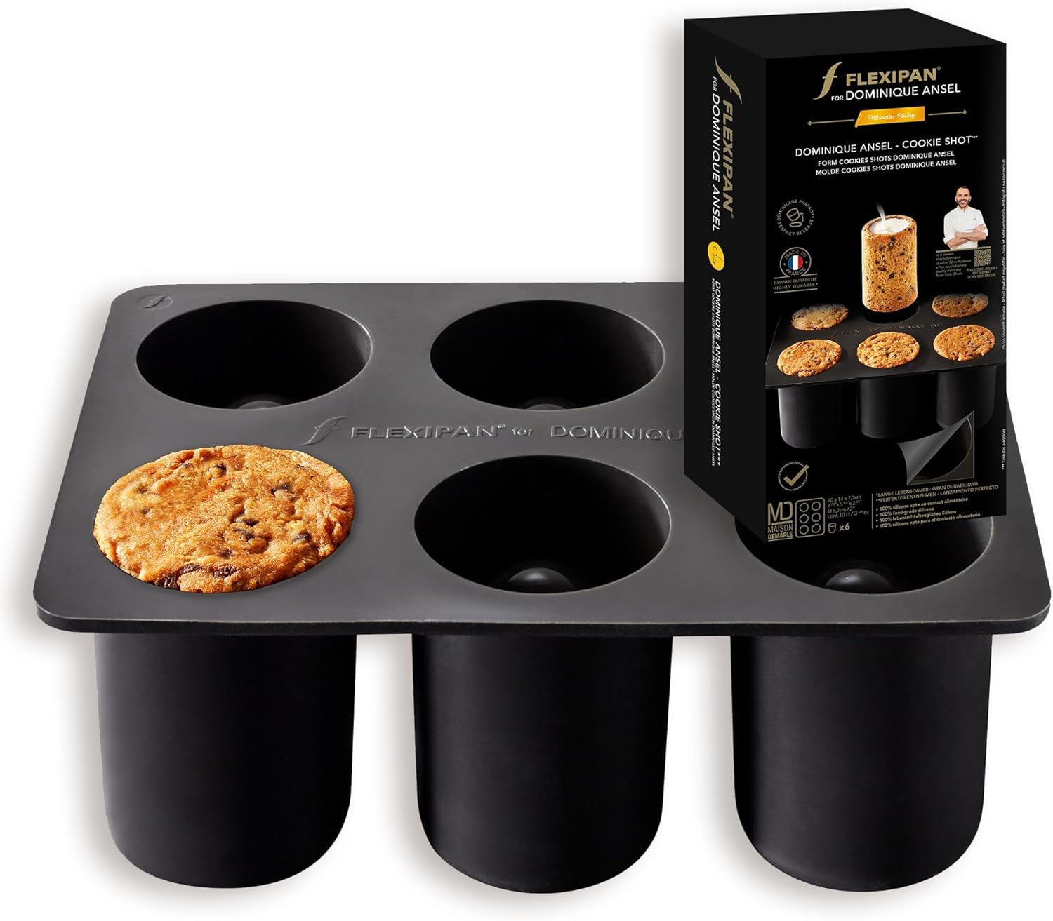 Silpat Flexipan 6 Cookies Shots Mold - by Dominique Ansel image number 3