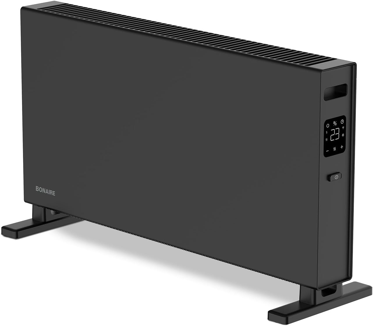 Bonaire Portable Electric Convection Heater 2400W for Home Bedroom Indoor Office with Smart Wi Fi Touchscreen Display, Antifrost Function, Slim Design Freestanding Space Heater, Black image number 1