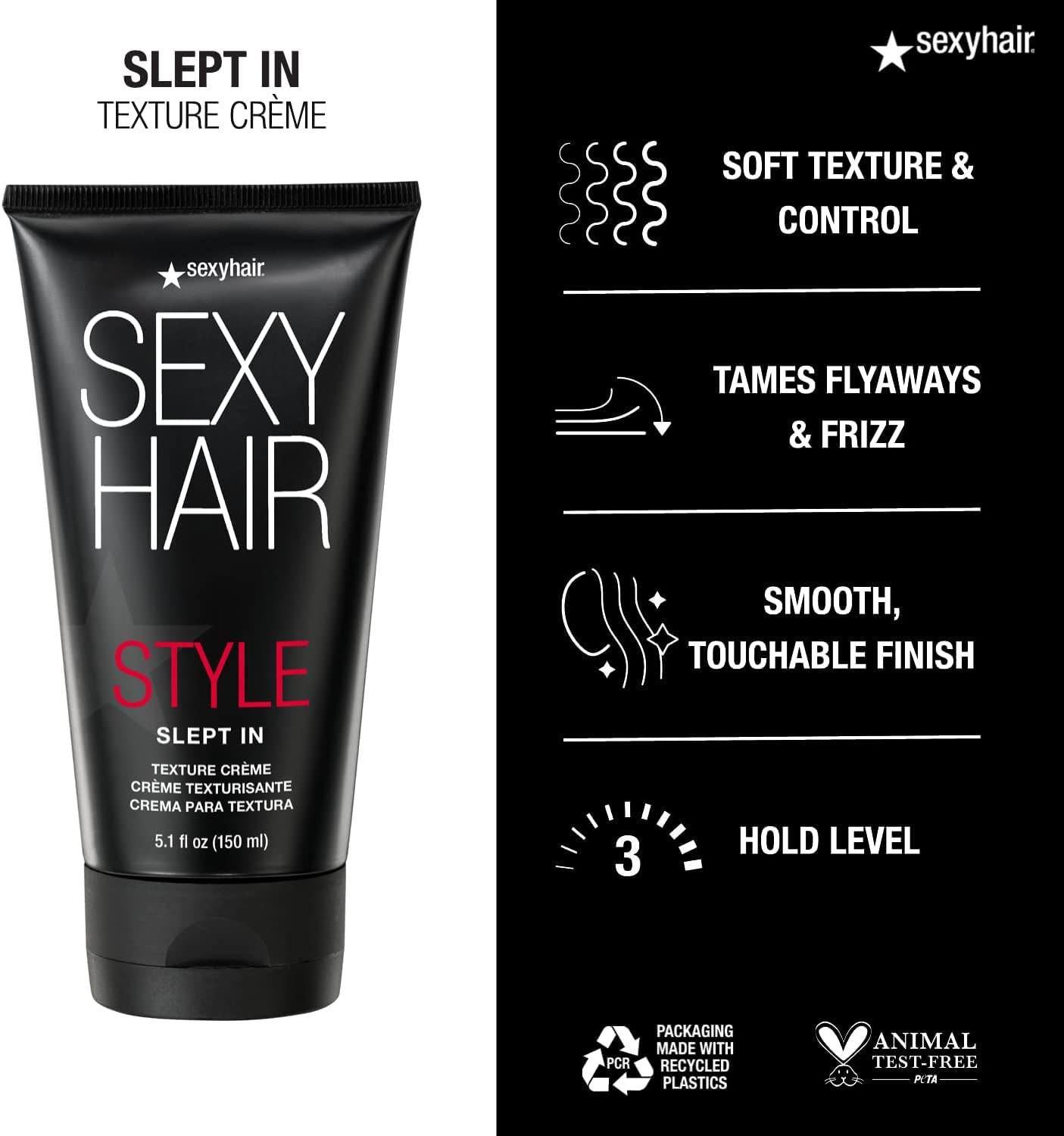 Sexy Hair Slept in Texture Cream, 150 Millilitre image number 2