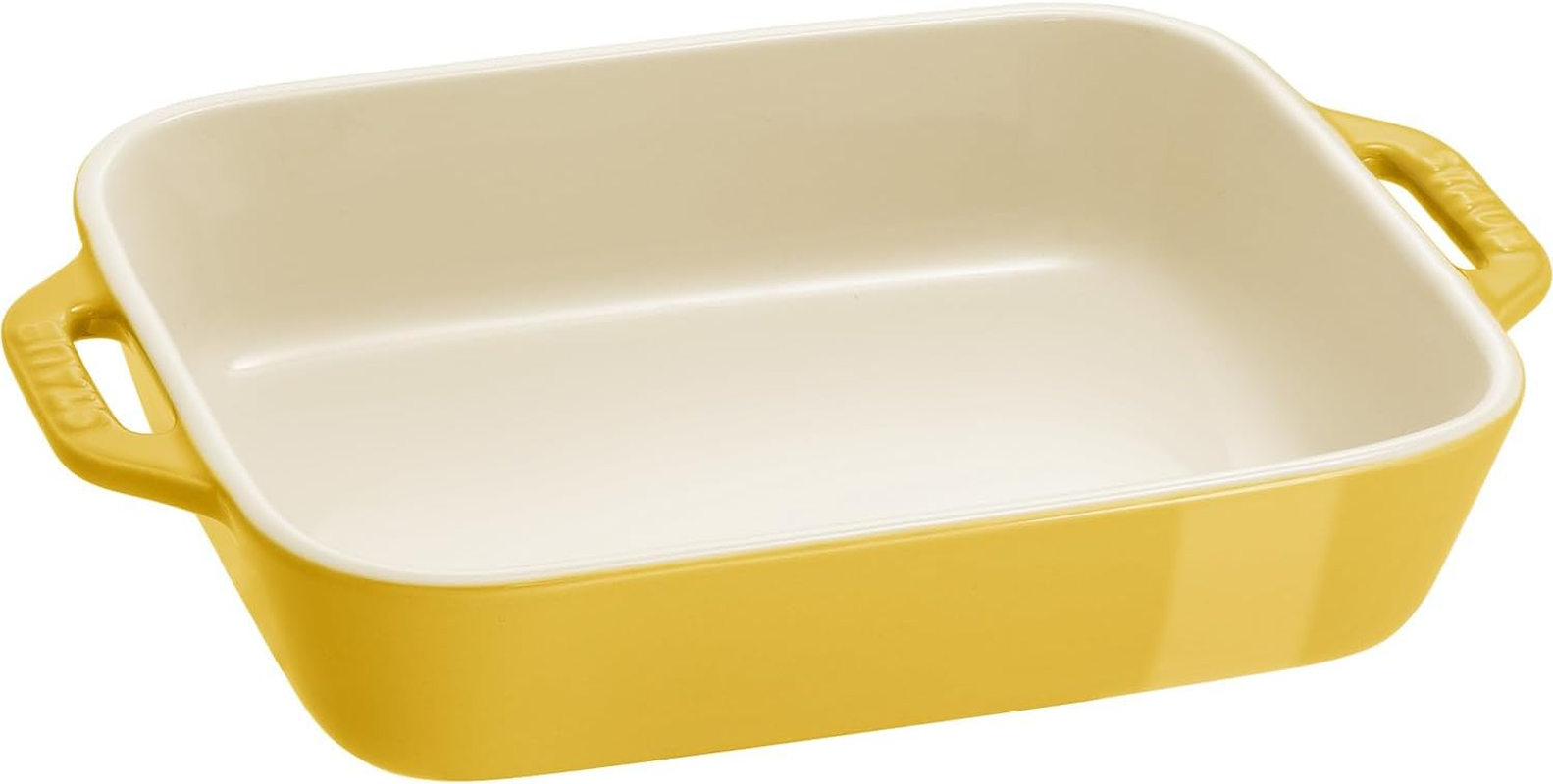 Staub Z1029-535 Rectangular Dish 7.9 Inches (20 Cm) Citron, Ceramic Au Gratin Dish, Oven Safe and Microwave Safe