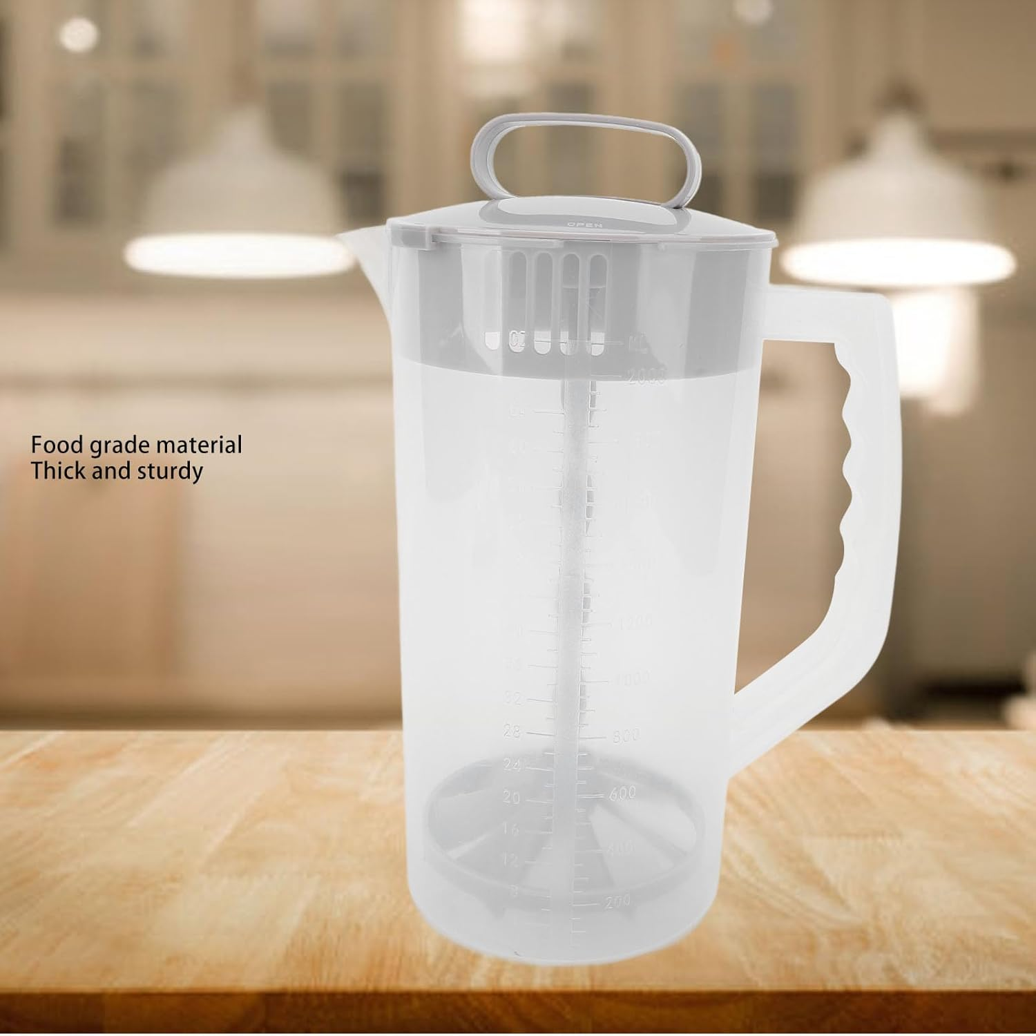 Gernie 2000Ml Breast Milk Pitcher, Press Design, Plastic, 28Cm X 28Cm, Carafe & Lid image number 6