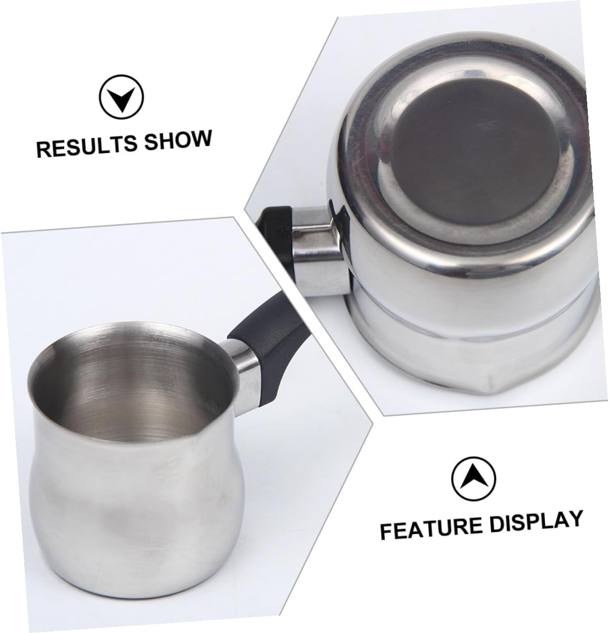 EXQUIMEUBLE Stainless Steel Milk Frothing Pitcher with Drip Spout Ergonomic Handle for Espresso Steaming Coffee Shops Home Use