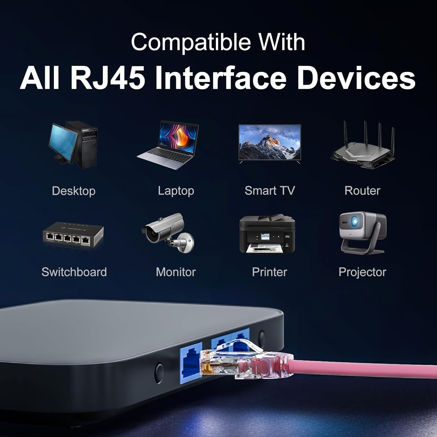 Panduit Cat6A Ethernet Patch Cable, Shielded Snagless RJ45 Internet Computer Network Patch Cable for Router, Modem, Switch, Gaming Consoles, Streaming Devices (Pink, 2M) image number 4