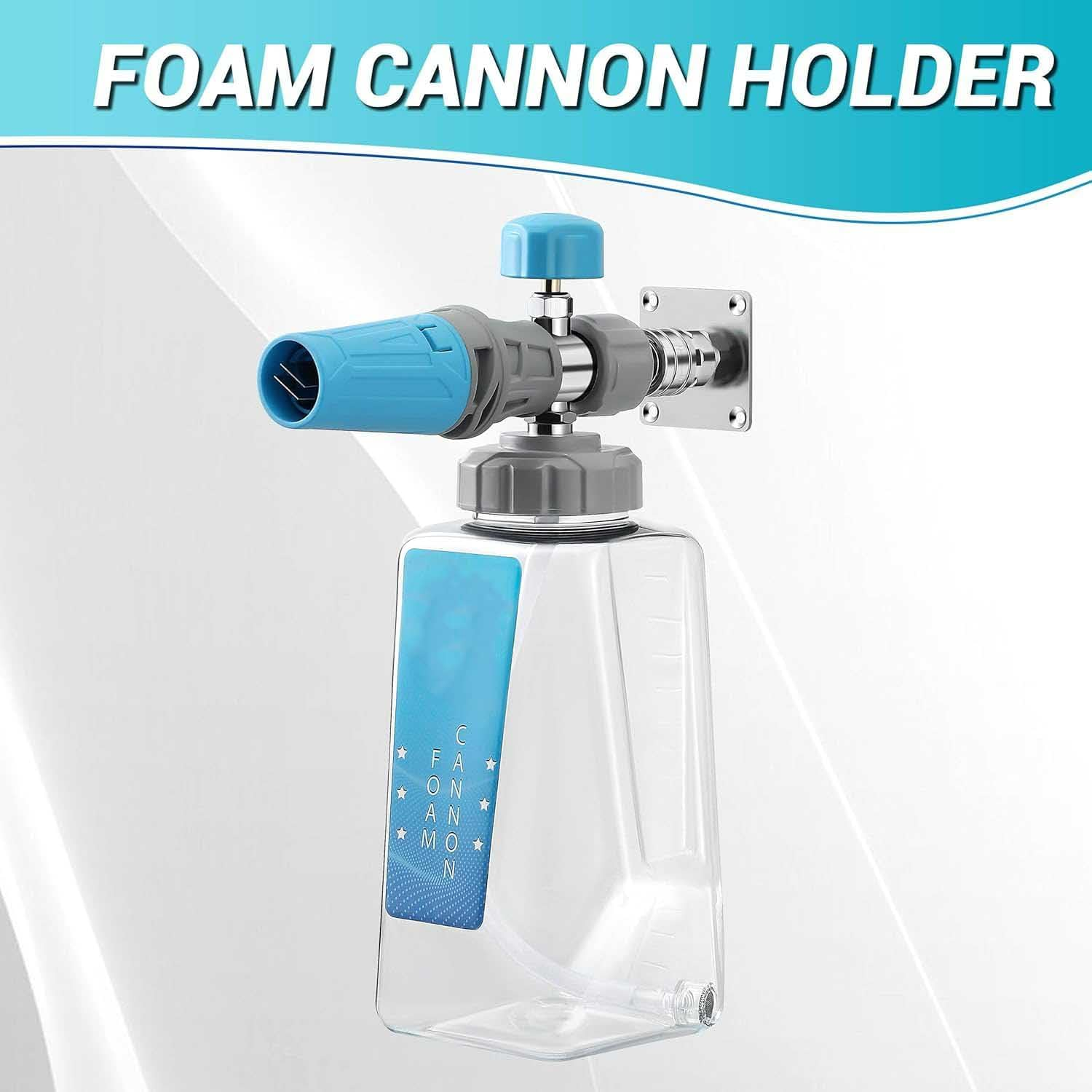 Pressure Washer Foam Cannon Holder, 1/4" Quick Connect Automatic Foam Cannon Mount, Stainless Steel Pressure Washer Nozzle Tip Holder, Pressure Washer Accessories Storage Rack image number 6