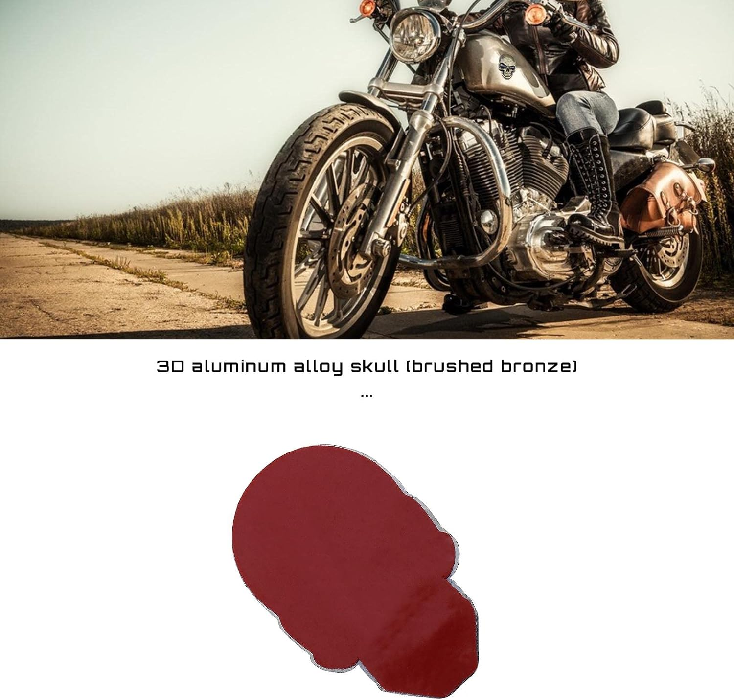 SING F LTD 3D Metal Decal Skull Punisher Vehicle Sticker Waterproof Decoration Logo Cranium Emblem Badge Decal for Car Truck Motorcycle Refrigerator Computer Door Titanium Black image number 6