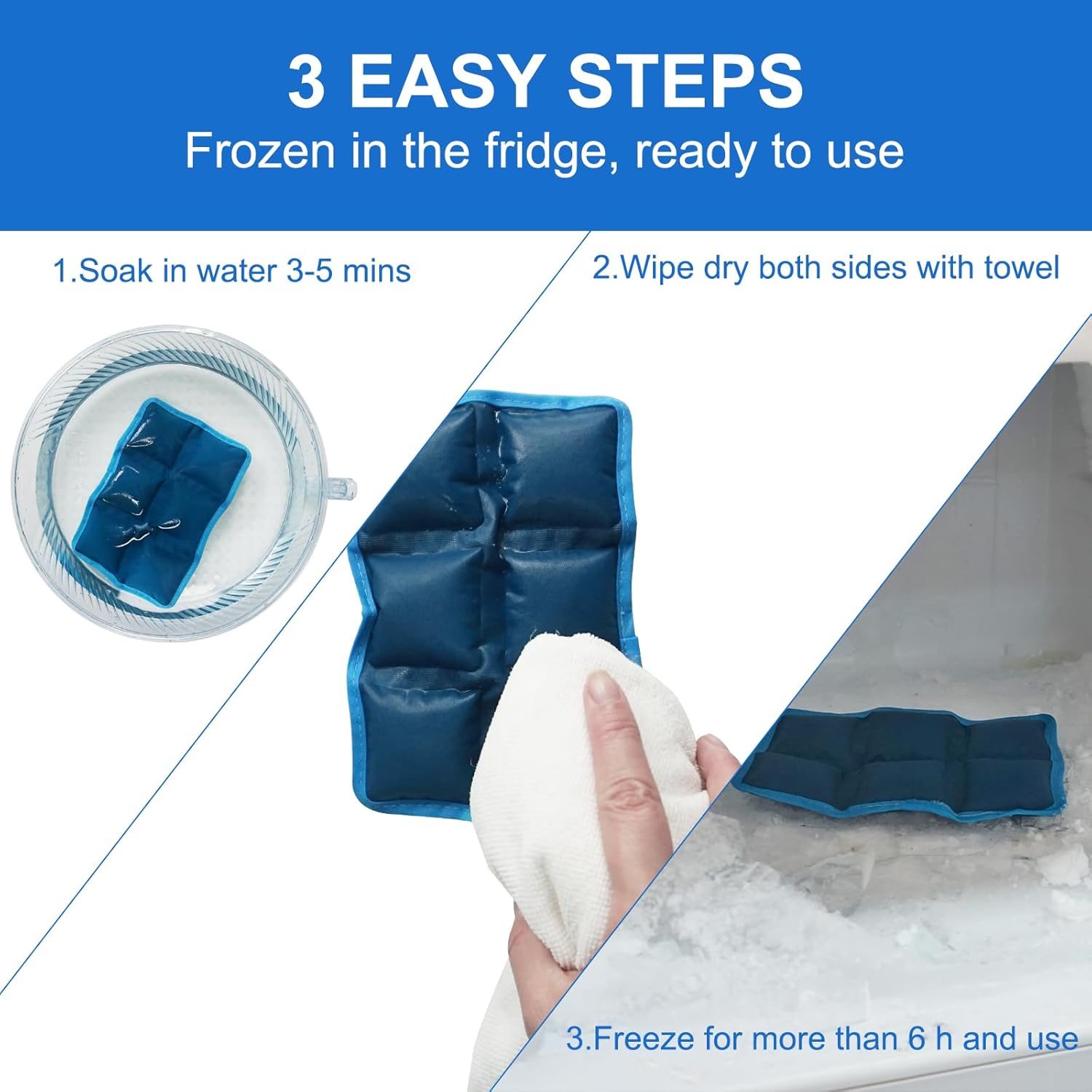 Flexible Ice Packs for Lunch Boxes, Reusable Long Lasting Cold Packs for Kids Lunch Bags & Coolers, Slim Soft Gel Ice Pack 4 Pcs for Food Preservation，Cooler for Picnic, School, Sports & Camping image number 4