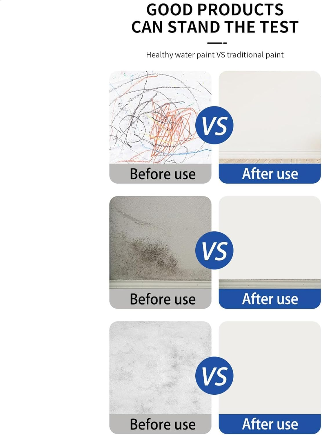 White Touchup Paint | 180G Wall Repair White Paint,White Ceiling Paint, Water-Based, Wall Painting Kit, Wall Touchup Paint for Remove Stain, Scratches image number 2