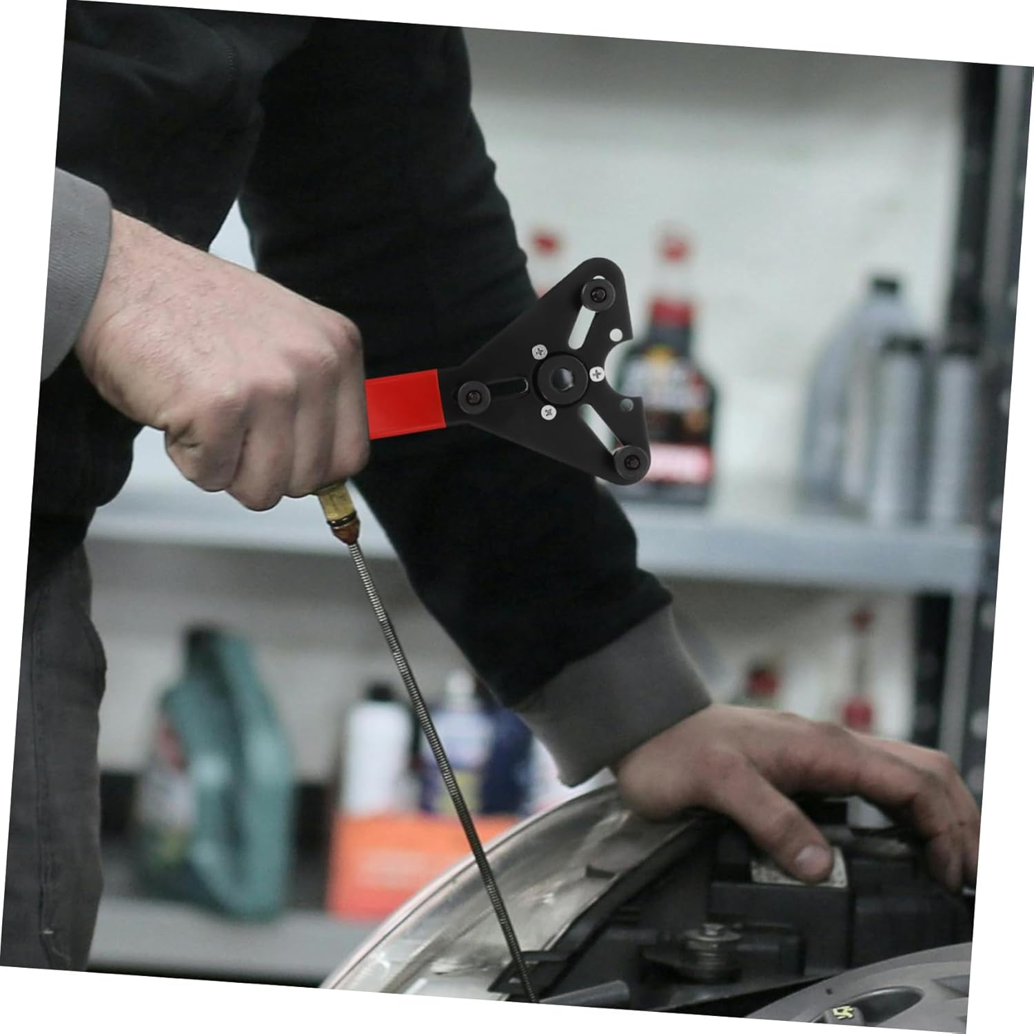 PLAFOPE Compressor Clutch Removal Tool and Holding Wrench Set for Automotive Air Conditioning Maintenance, Sturdy Clutch Installer and Remover Hand Tool Compatible Car Ac Compressors image number 1