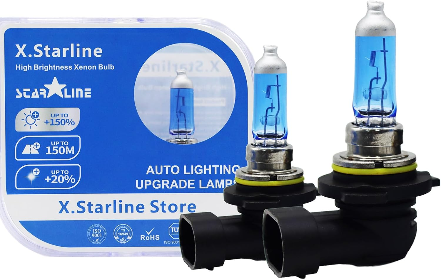 H7 3800K 55W 12V Halogen Headlight, Car Super White Light Lamp Bulbs, Car Headlight Fog Light Lamp Replacement, Pack of 2 (H7)