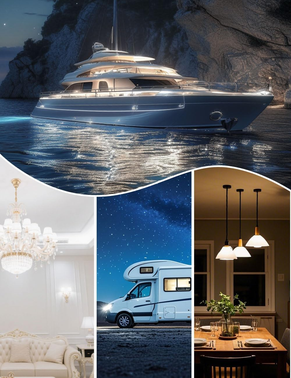 Wossluck LED E27 Corn Bulb, 4W 12V-24V Low Voltage, 6000K Cool White, 30W Replacement, for Solar Lighting, RV Boat, Caravan Interior Lighting, Pack of 3 image number 4