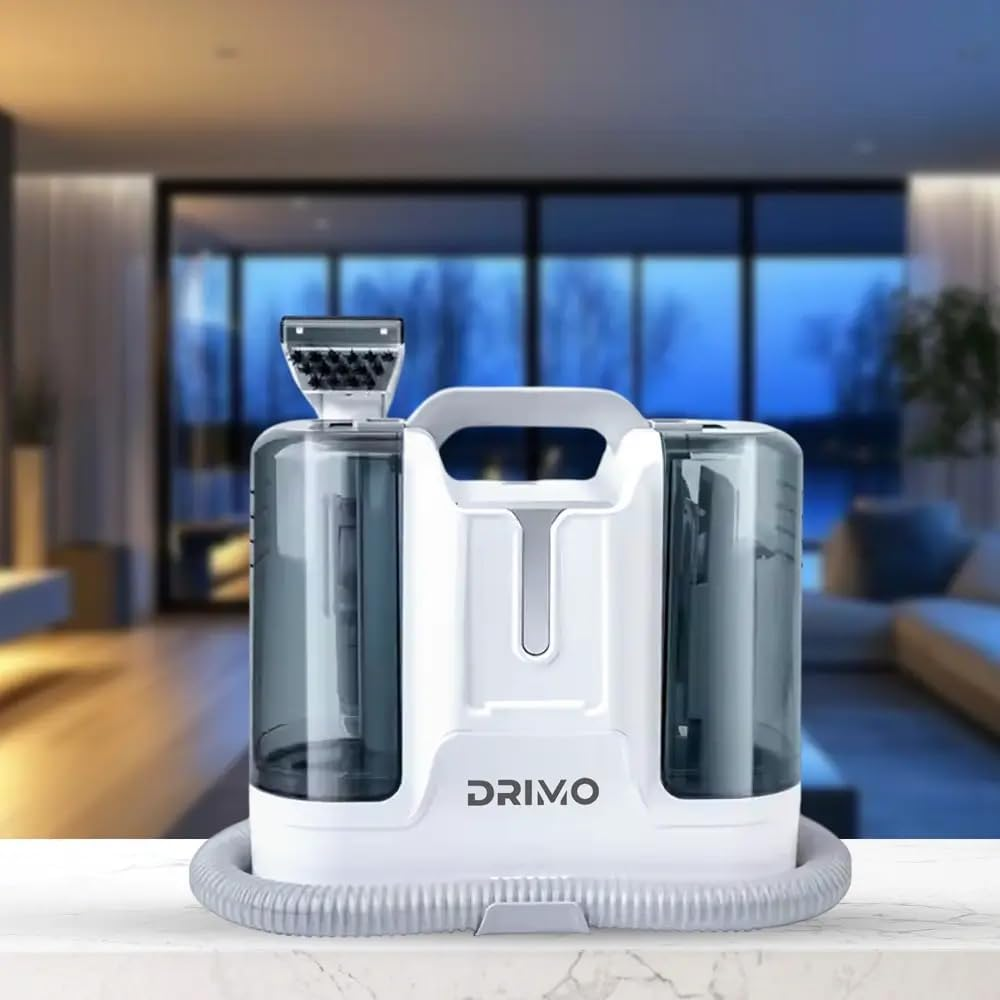 A-Wash Drimo Pro 6-In-1 Spot Cleaner 450W Portable Carpet & Upholstery Cleaner W/Spray & Extract Technology for Pets, Pet Brush, 6 Heads, Self-Cleaning, Lightweight for Home Car Furniture image number 5