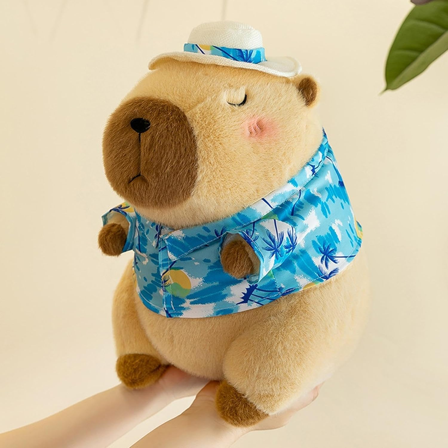 Cute Capybara Plush with Blue Shirt - Capybara Plush Doll Throw Pillow for Boys, Girls, Kids, Adults - Party, Birthday, Christmas image number 3