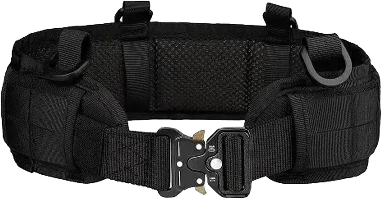 Tactics Belt | Waist Belt for Security Guard | Outdoor Multifunction Tactics Belt | Security Duty Utility Belt | Adjustable Airsoft Utility Waist Belts with Pouches for Men and Women