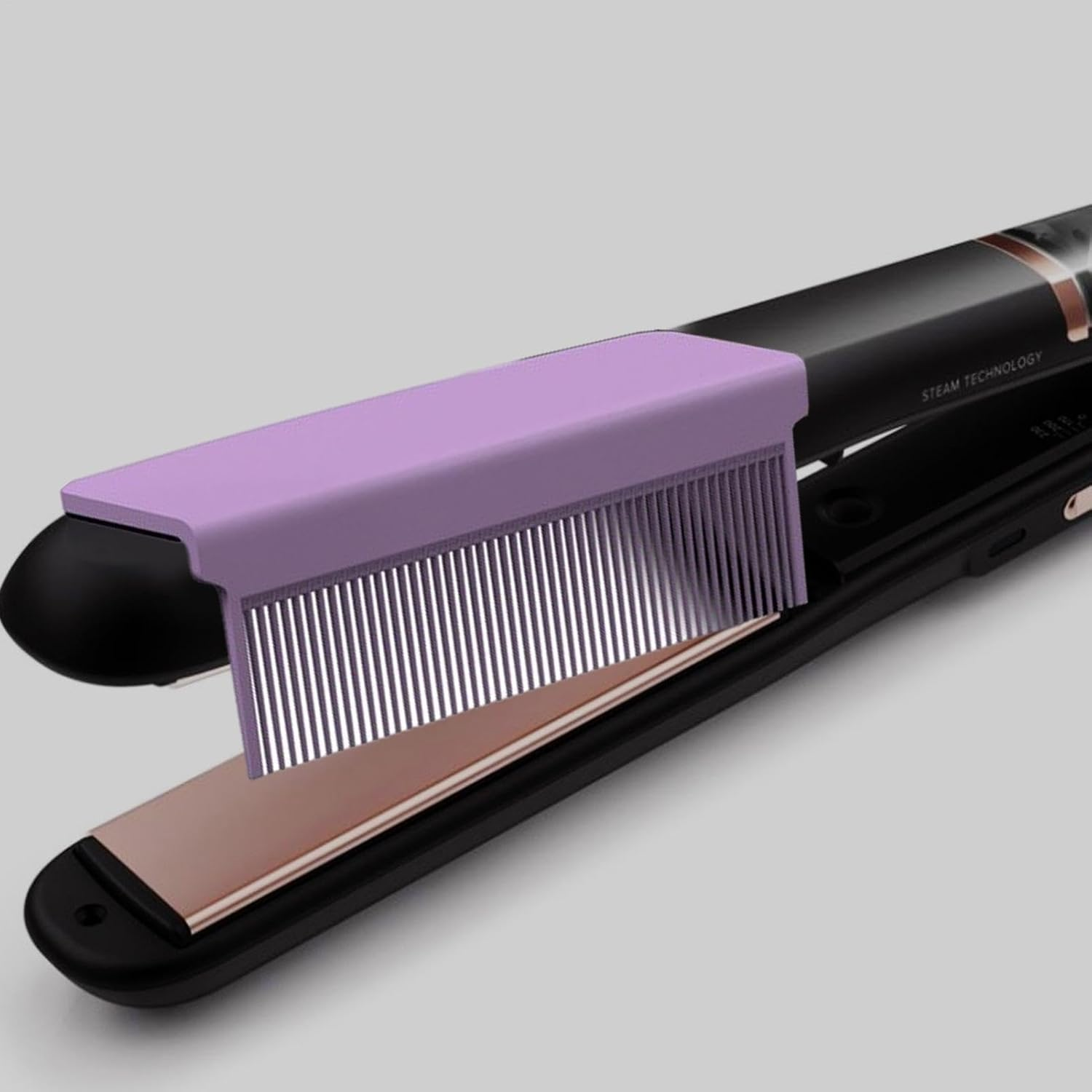 Vriusi Splint Hair Straightening Comb Tool, Comb Attachment for Flat Iron, Self-Adhesive Straightening Hair Styling Accessories, Professional Comb Attachment, Straight Hair Styling Tools image number 5