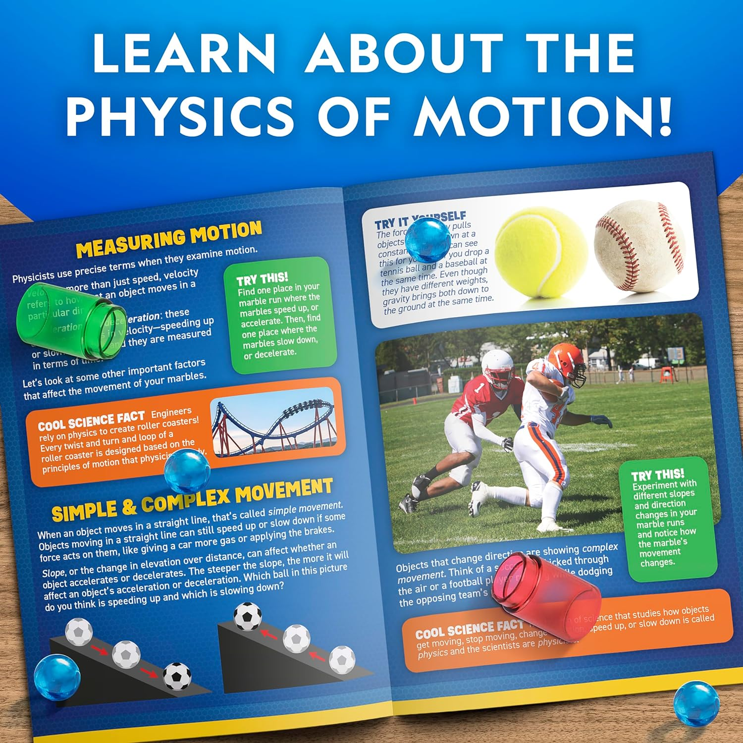 National Geographic Marble Run with Motorized Elevator - 95-Piece Marble Maze Kit with Motorized Spiral Lift, 20 Marbles, Storage Bag & More, Perpetual Motion Machine, Marble Game image number 2