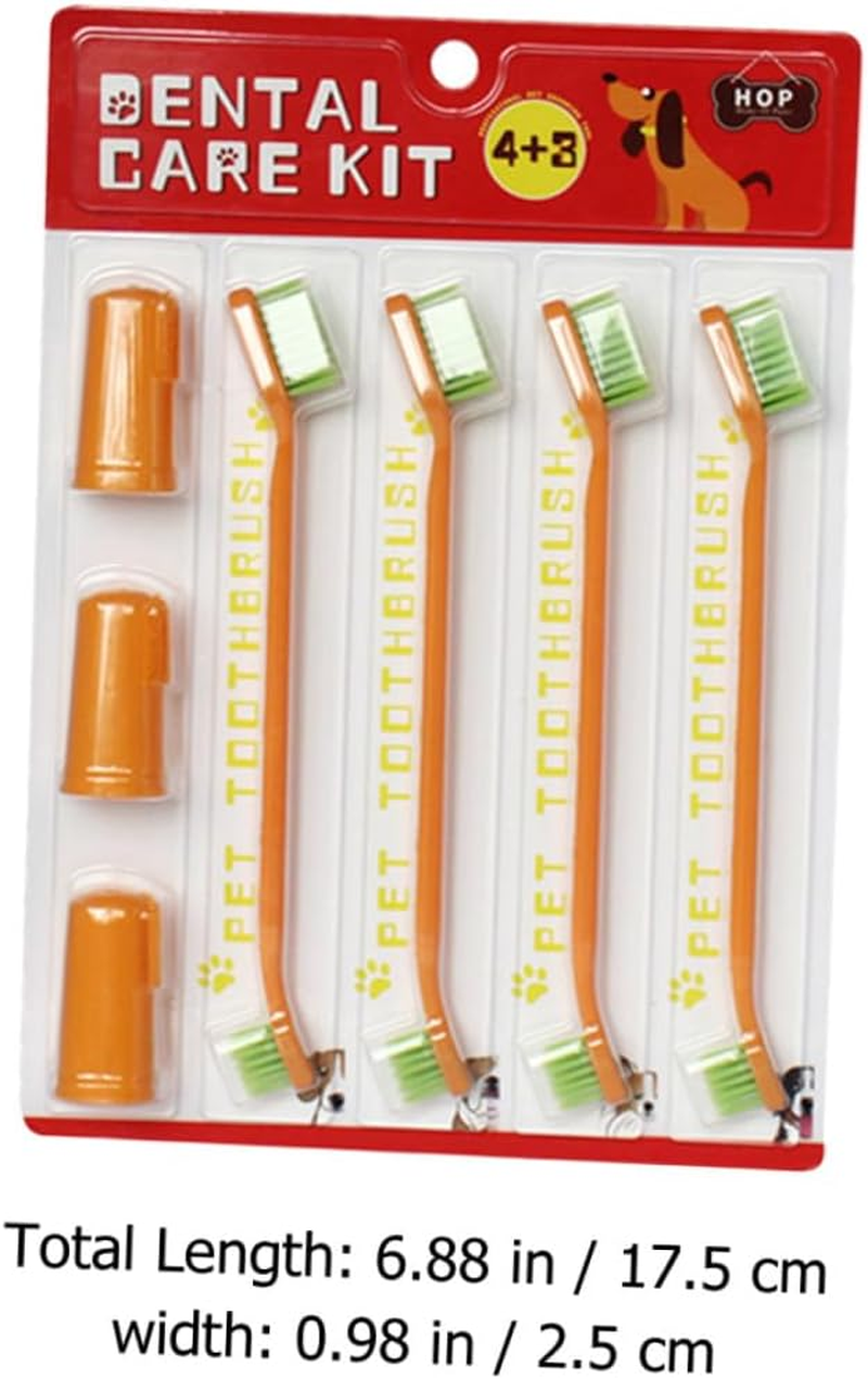 TEHAUX Dog Toothbrush Finger Kit Pet Tooth Cleaning Tool Cleaning Mouth Toothbrush for Small to Large Dogs Cats image number 6