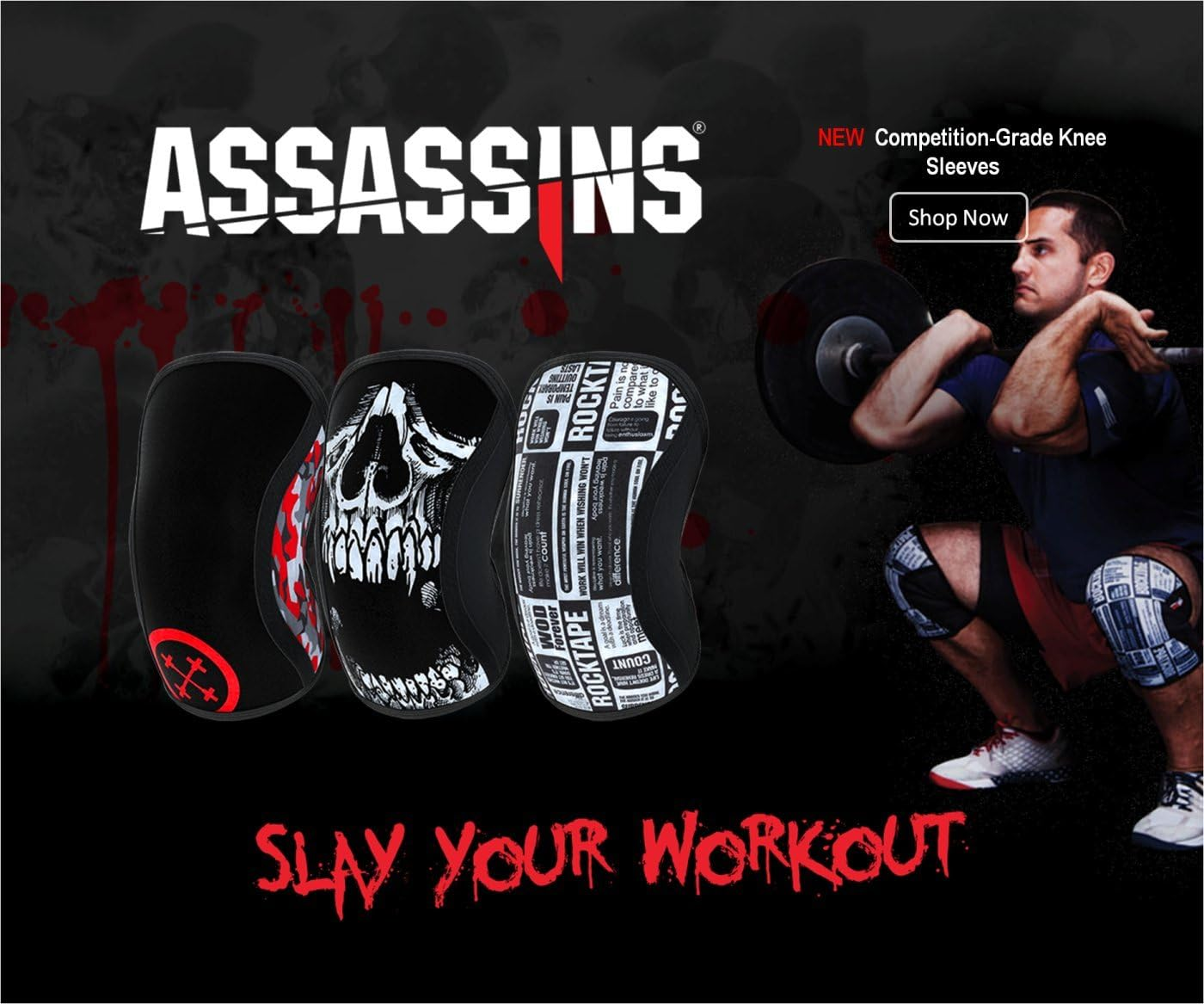 Rocktape ASSASSINS KNEE SLEEVES 5MM ASSASSINS KNEE SLEEVES 5MMLARGE RED CAMO image number 4