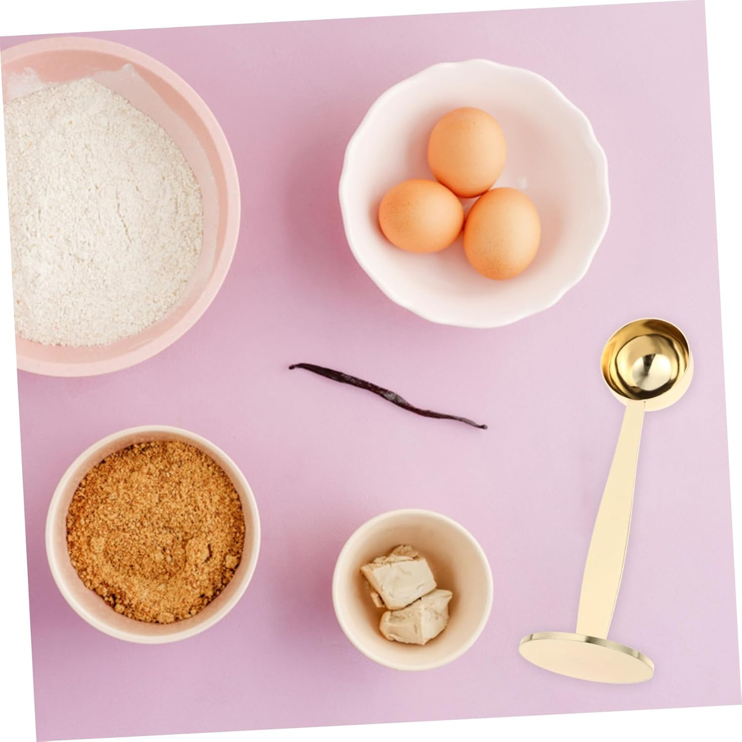 ASAKKURA 2Pcs Coffee Spoon Measuring Scoop for Ground Espresso Powder Hammer Tamper for Dosing Cup - Rose Gold image number 4