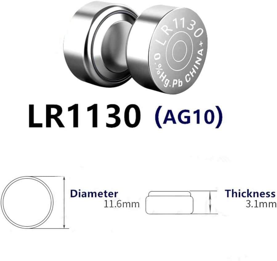 30Pcs LR1130 High Capacity AG10 Batteries 1.5V Alkaline Button Coin Cell Batteries SG10 389 189 Premium Alkaline Battery