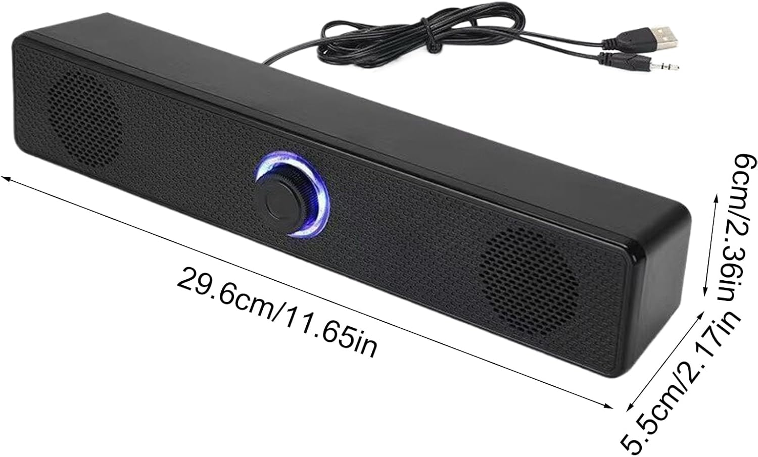Tv Soundbar Speaker | Home Audio Speaker,Volume Boost Wireless Deep Bass Sound System for Tv Desktop Laptop Projector Computer Game