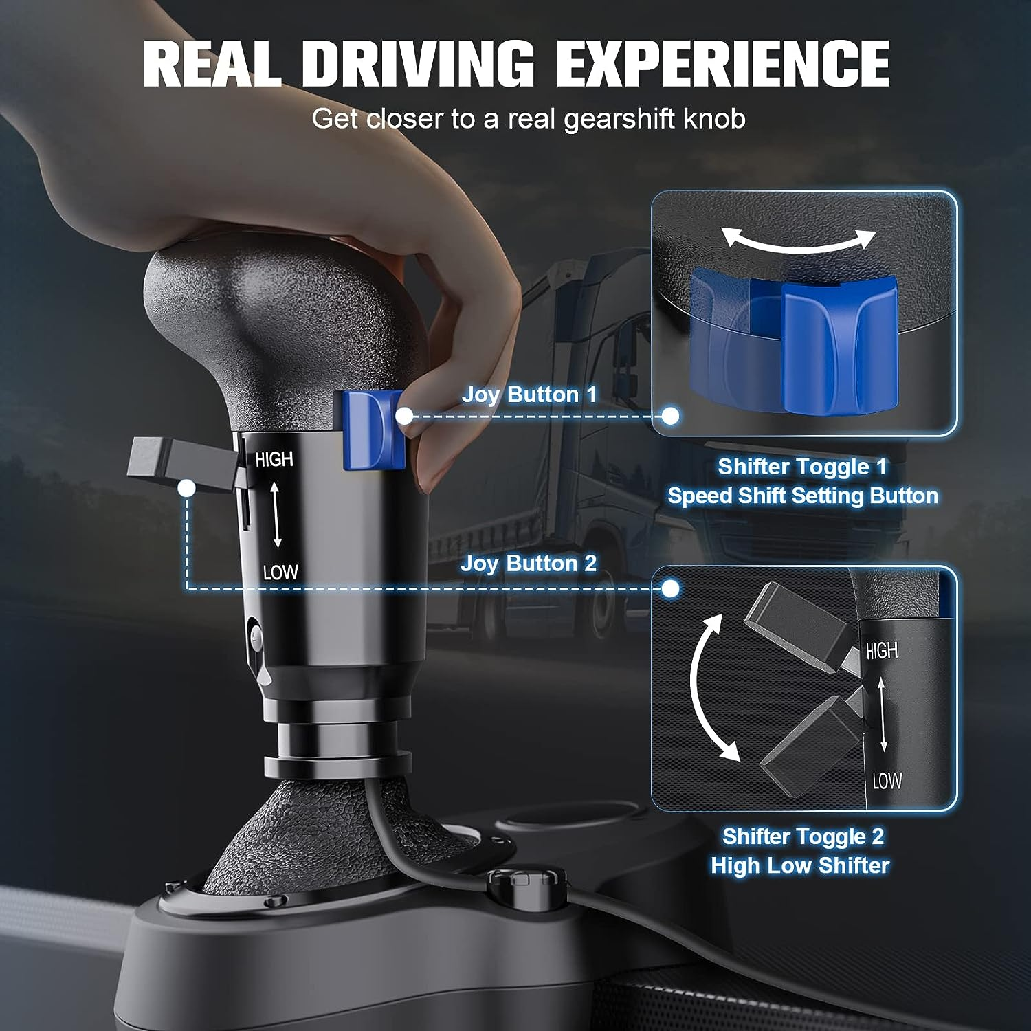 USB Gearshift Knob from a Man Truck ATS ETS for Logitech G29 G27 G25 THRUSTMASTER TH8A QH Gearshift Shifter Knob for ATS ETS2 Games AI PC image number 2
