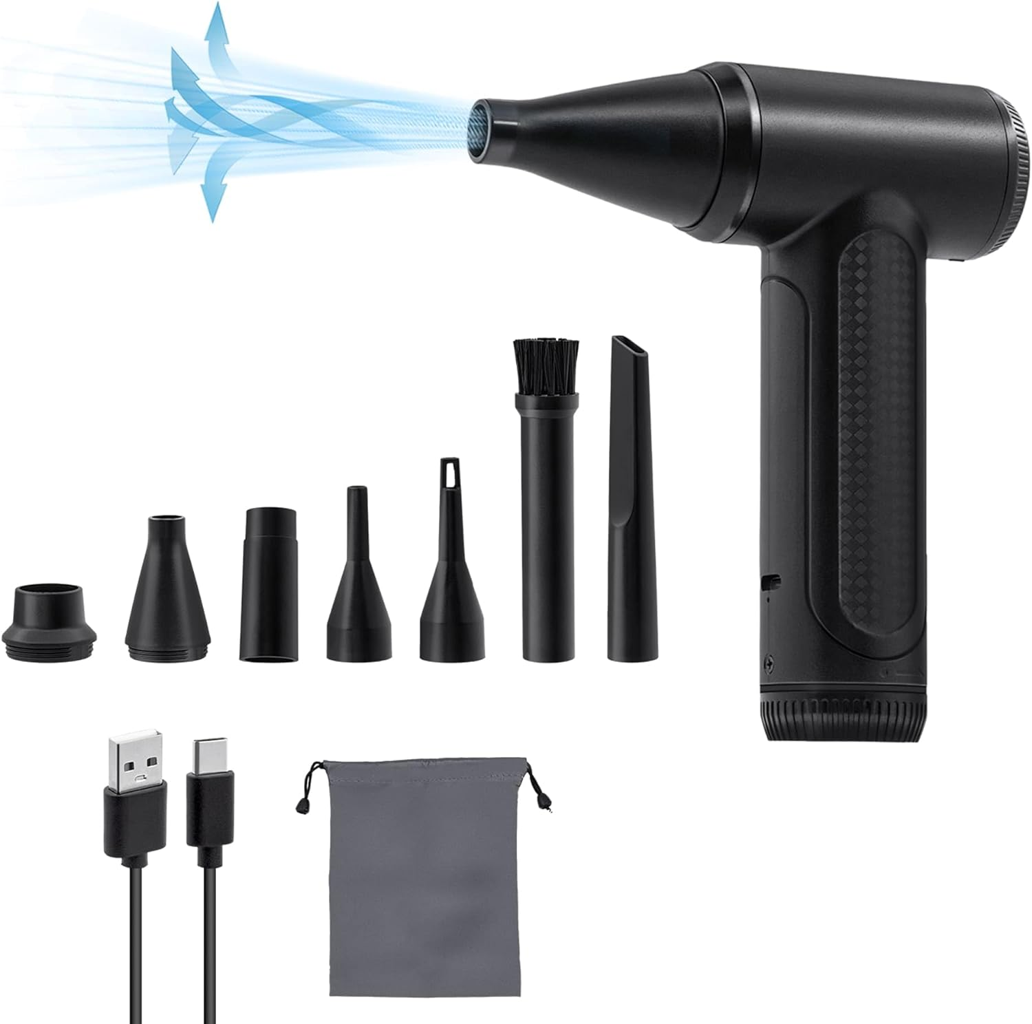 Mcbazel Portable Compressed Air Duster Blower,Mini Electric 100000 RPM Air Duster Blower,With IP65 Water-Proof Construction Ldeal for Tech Cleaning, Computer Keyboard, Inflation & More image number 3