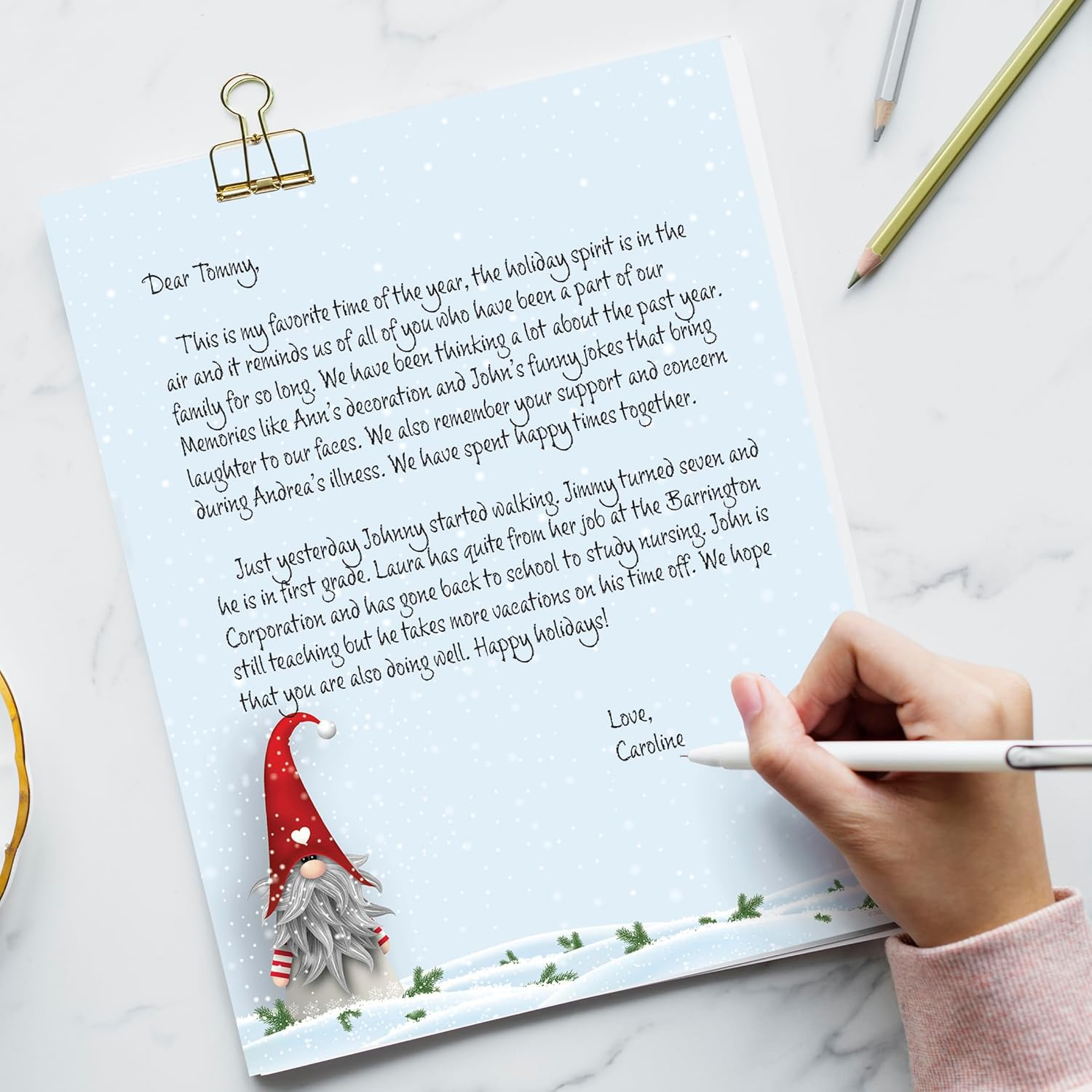 Great Papers! Snow Gnome Letterhead, for Invitations, Announcements and Personal Messages, Printer Friendly 8.5" X 11", 50 Pack (2023041) image number 1