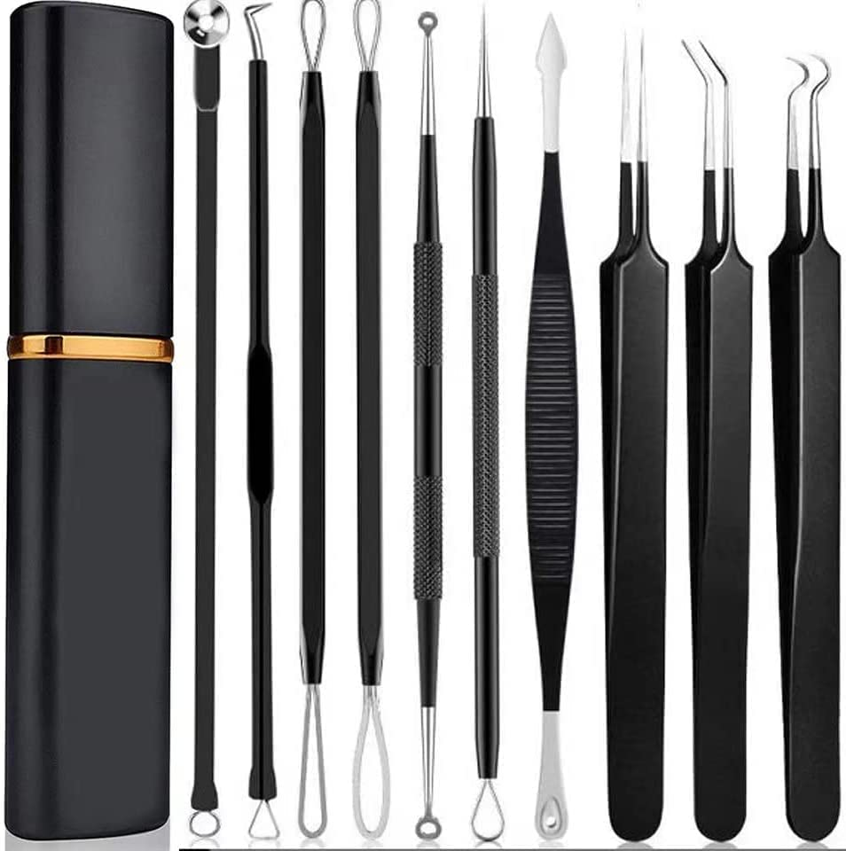 Pimple Popper Tool- WAYAOFEI 10 Pcs Professional Pimple Comedone Extractor Tool Acne Removal Kit -Treatment for Pimples, Blackheads, Blemish, Zit Removing, Forehead and Nose image number 4