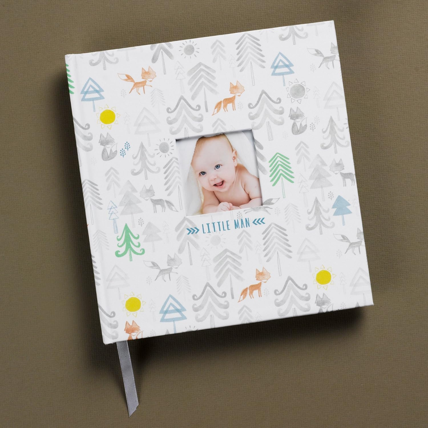 C.R. Gibson Little Man Perfect-Bound Memory Book for Newborn and Baby Boys, 9.5" X 10" image number 2