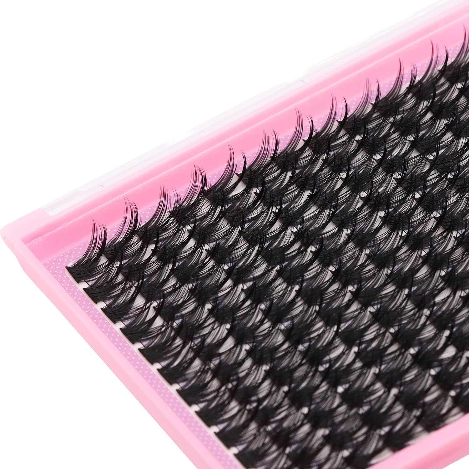 SULV DIY False Lash Extension Clusters D Curl 144 Pcs 10/12/14/16/18Mm Individual Lashes Cluster Lashes Eyelash Lash Eyelash Extension Lash Extension for Beginners at Home (H028-10Mm) image number 1