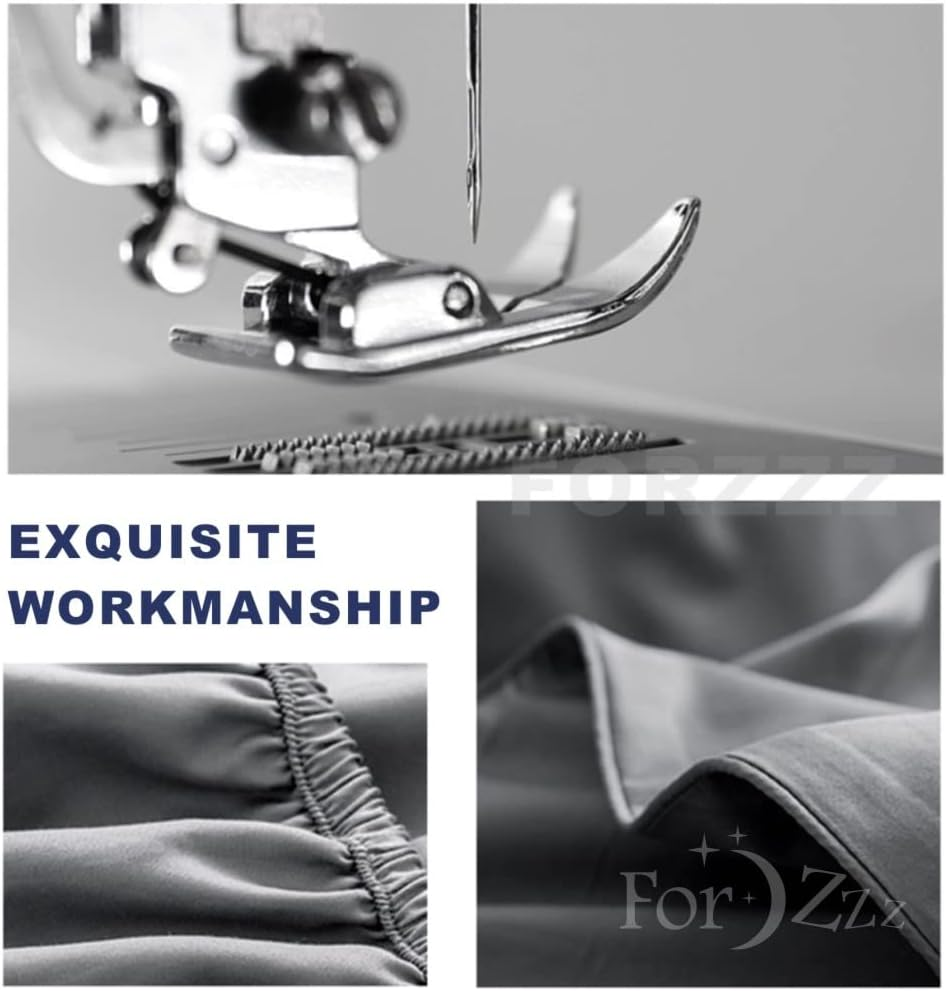 Forzzz 2000 TC Premium 3 Pieces Soft Quilt/Duvet Pillowcase Cover Set AU Double Queen Size Doona Cover Ultra Soft Quilt Cover Set Bed(Queen,Purple)