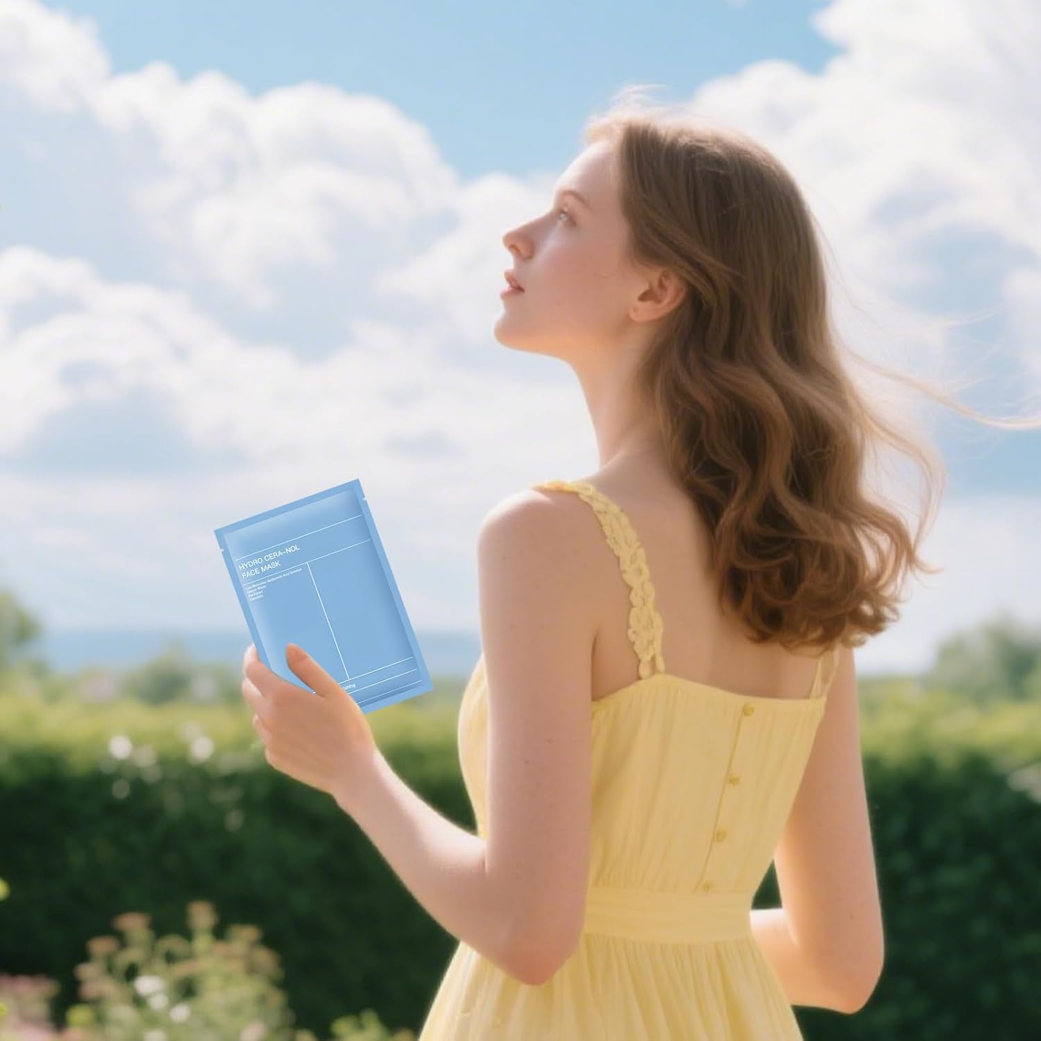 4 Pcs Collagen Face Mask,Nighttime Moisturizer,Bio Collagen Face Mask,Overnight Face Mask,Face Mask Skincare, Improves Facial Elasticity and Moisturization(Blue) image number 3