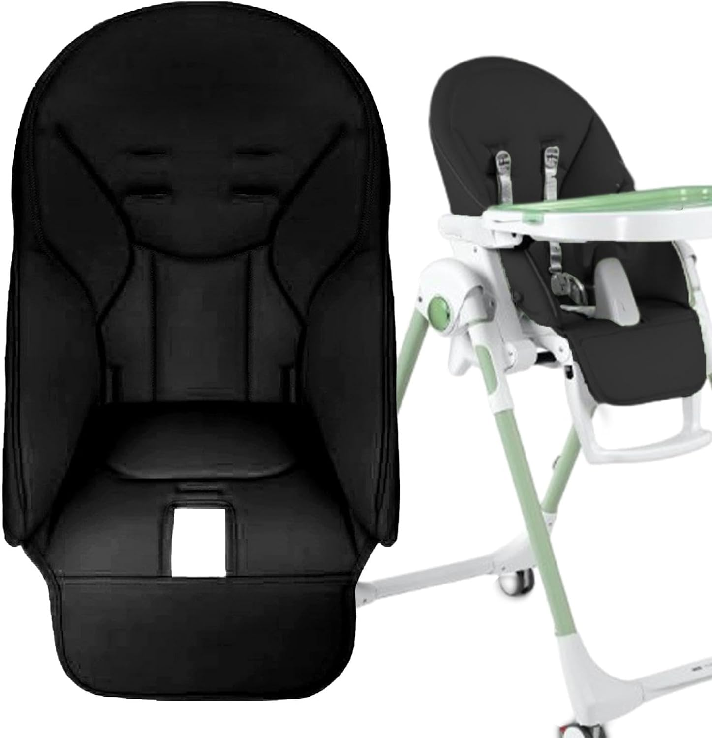 Baby High Chair Cushion,High Chair Covers, Pu Leather Cover for Baby Dining Chair,Baby High Chair Cushion Cover, Baby Dining Chair Seat Cushion Replacement for Peg-Perego, Baoneo, Kosmic Jan