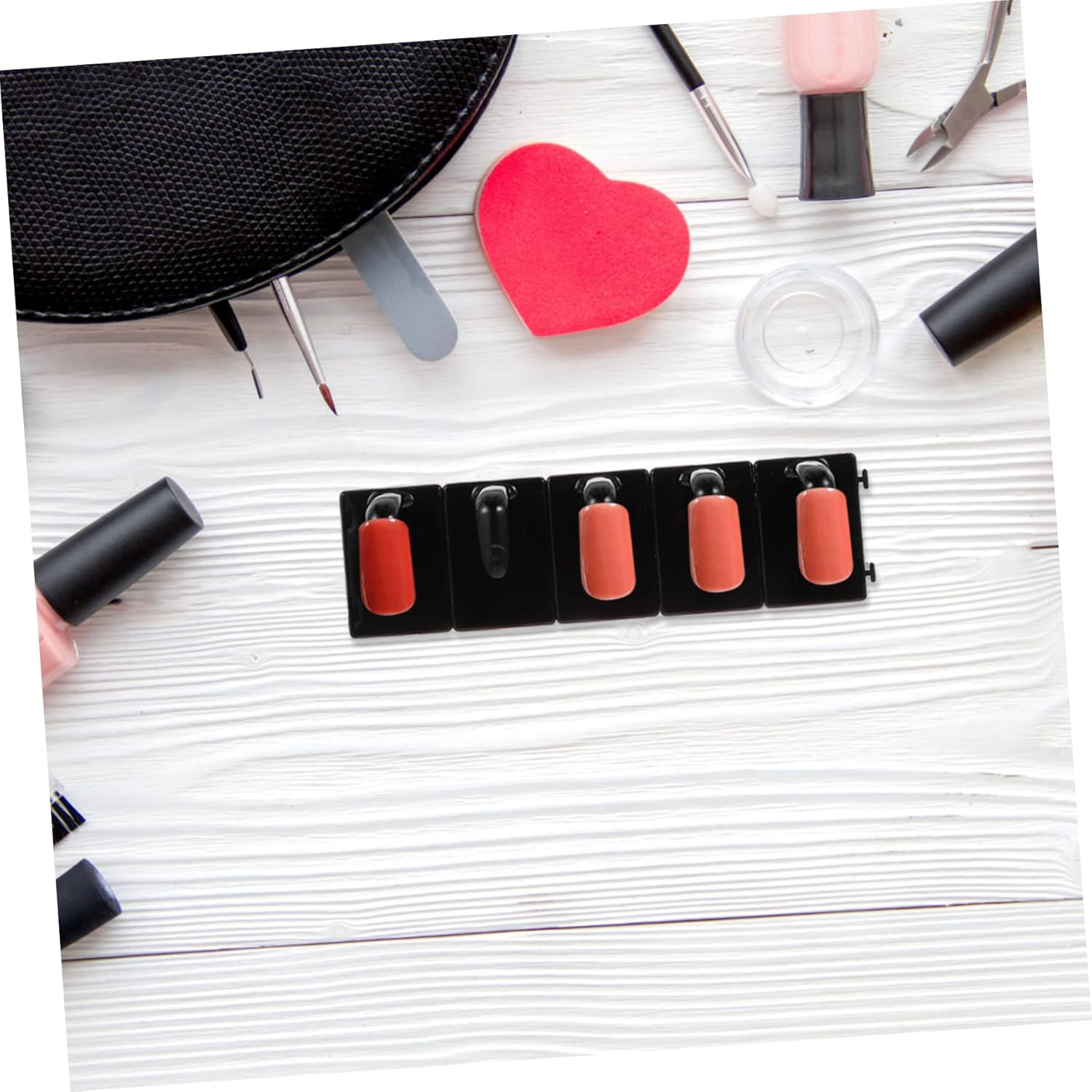 BIUDECO 4Pcs Nail Art Practice Base Nail Accessories Diy Rack Display Stands Random Color