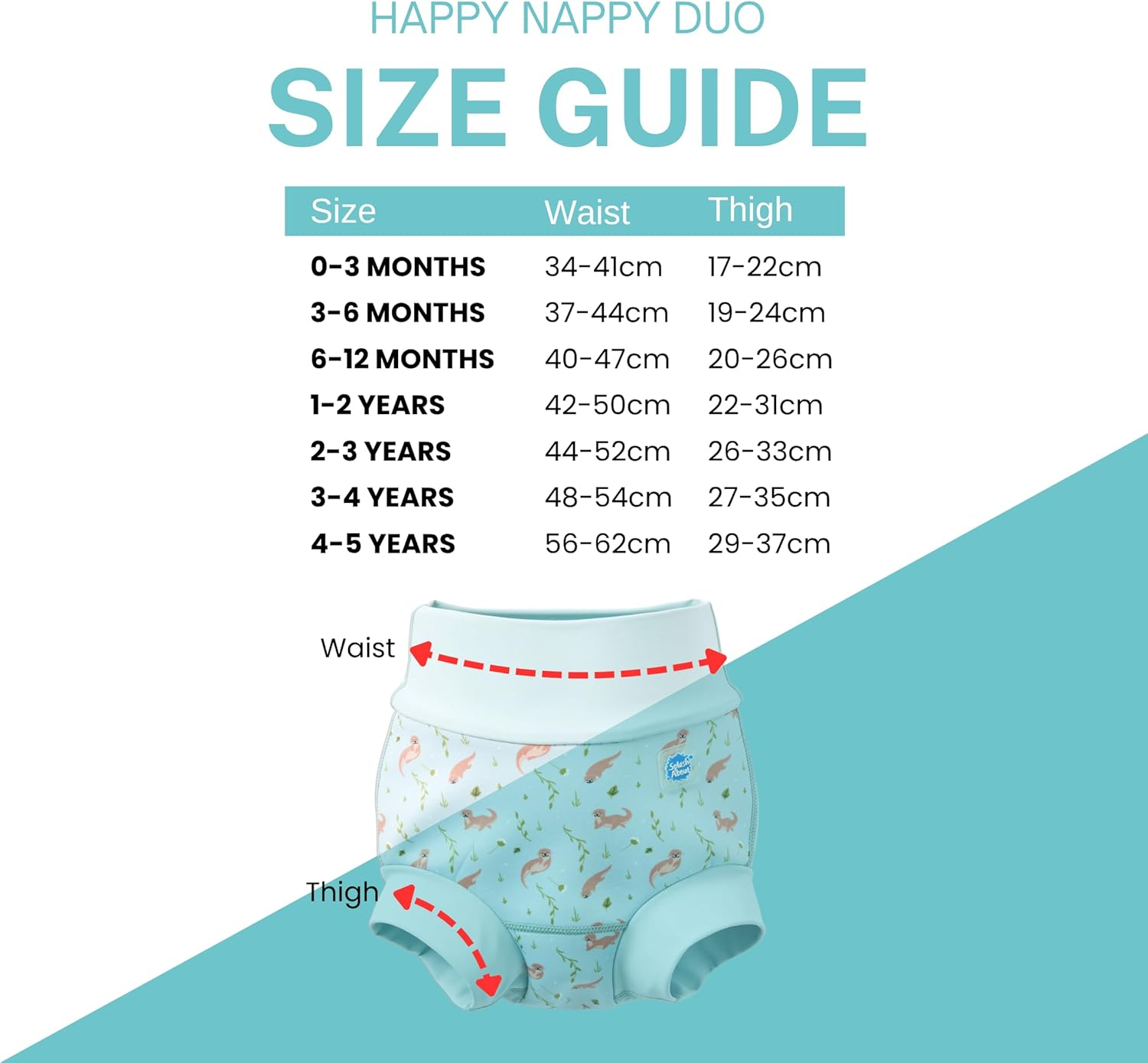 Splash about Happy Nappy Duo Playful Otters, 12-24 Months image number 1