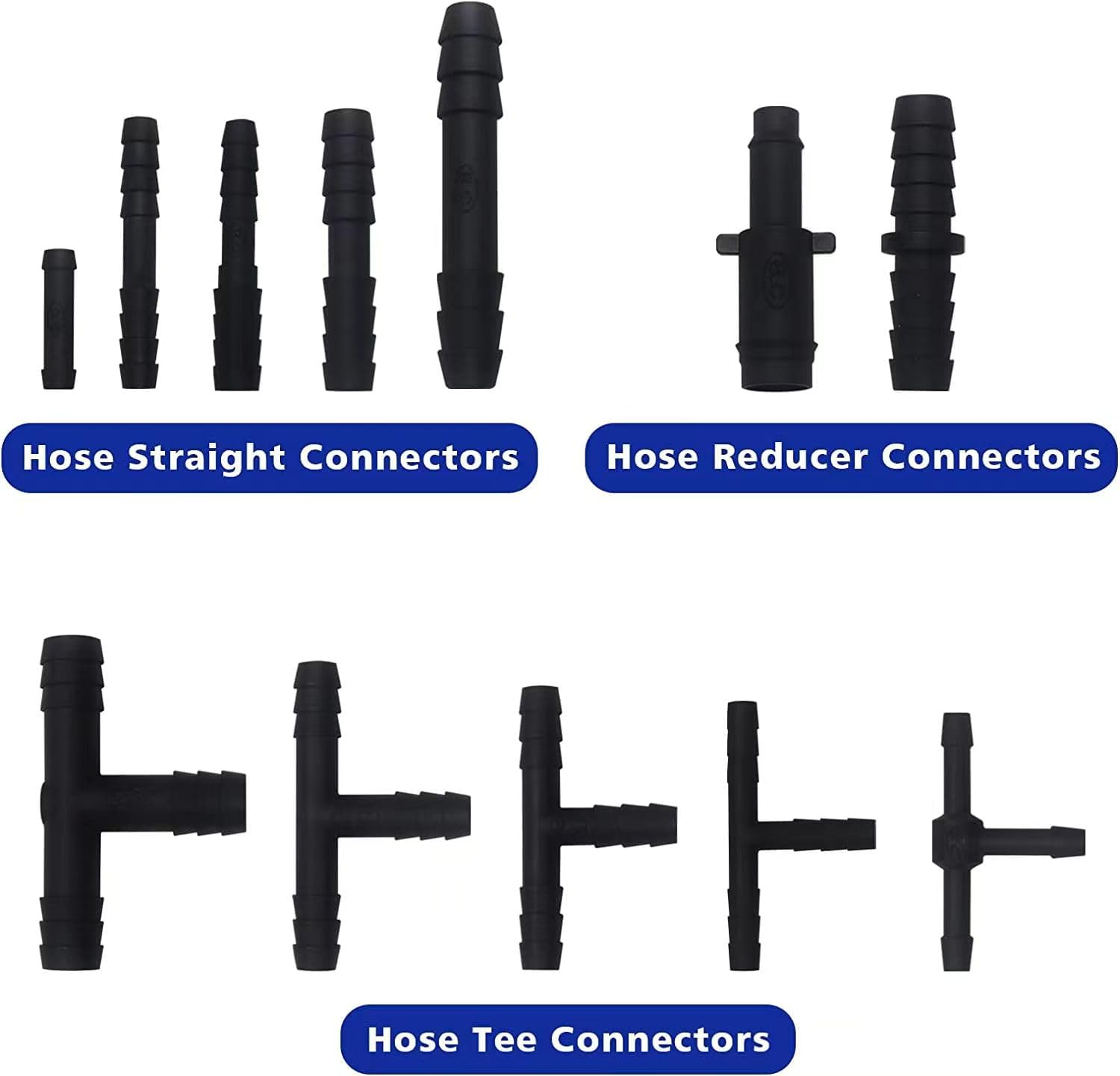 113 Pcs Vacuum Connector Kit, Including Hose Tee Connectors and Hose Reducer Connectors, 12 Sizes Automotive Vacuum Tubing Connector for Replacing Vacuum Hoses image number 5