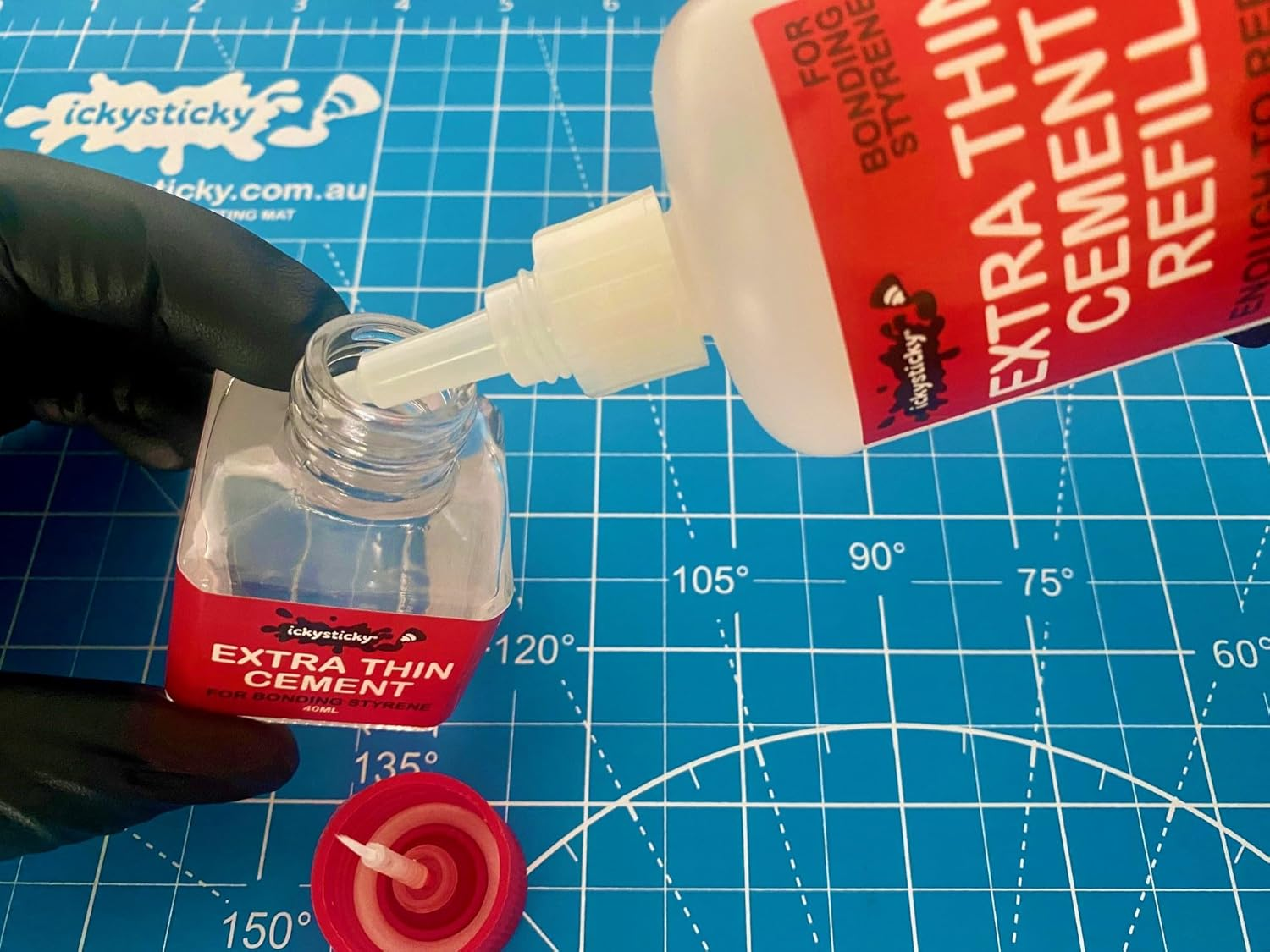 Ickysticky Extra Thin Cement Refill 120Ml for Styrene Model Kits Tamiya Kits image number 3
